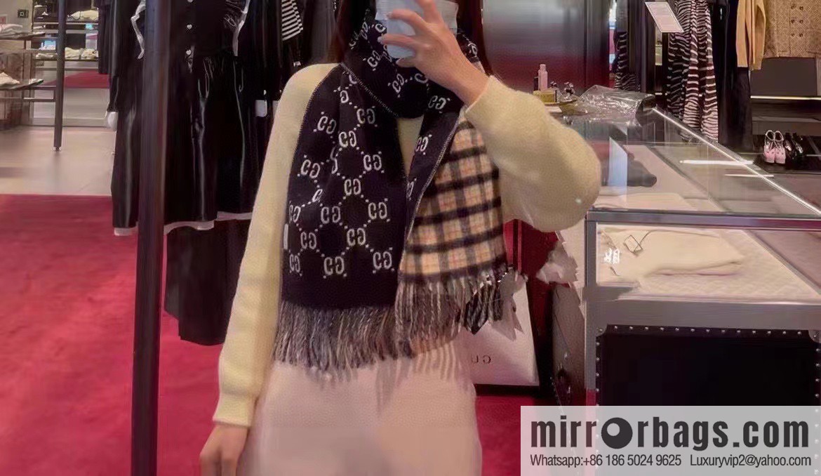 GUCCI classic cashmere scarf ❗ double-sided scarf