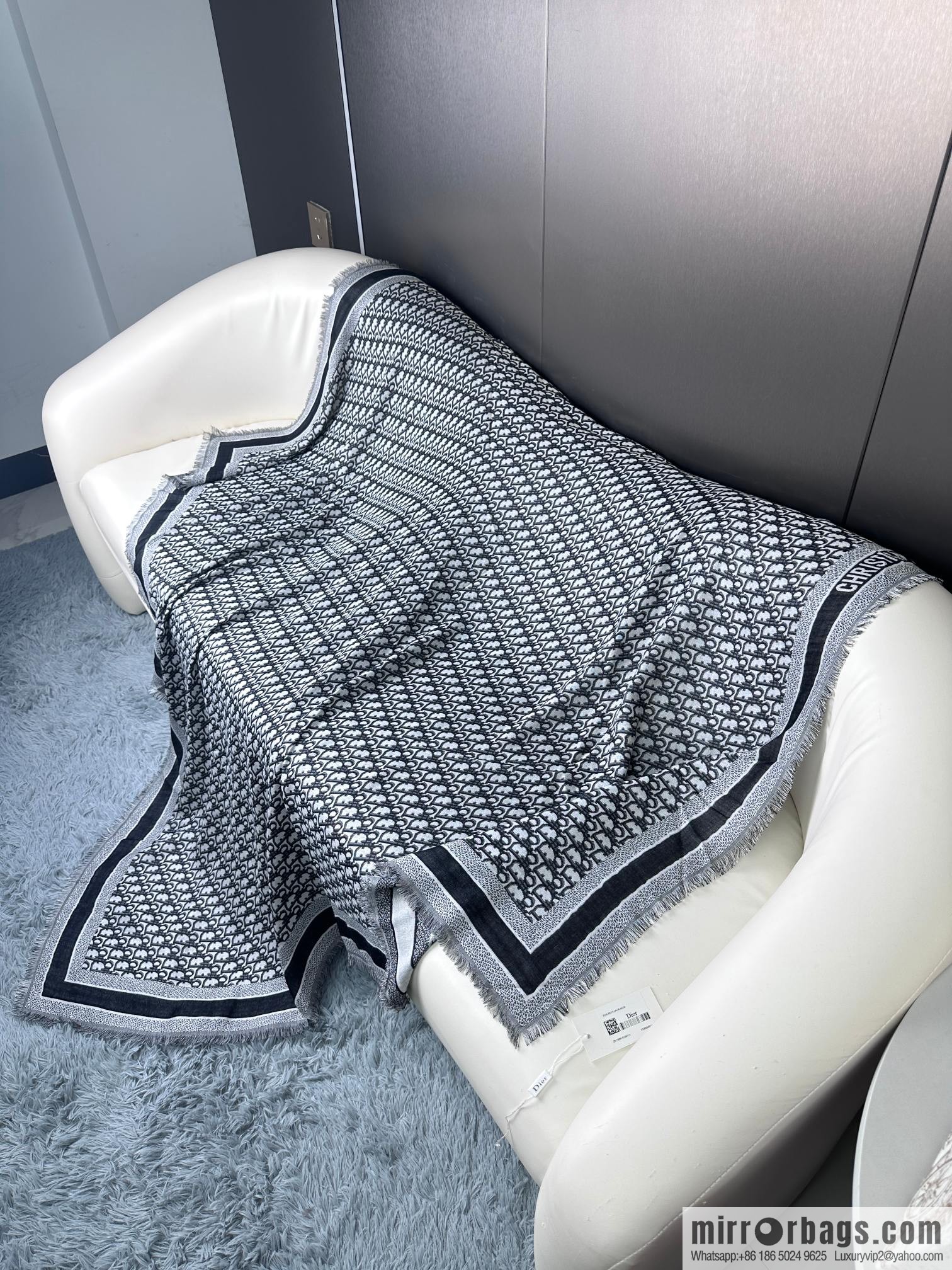 DIOR Classic Letter Jacquard Shawl