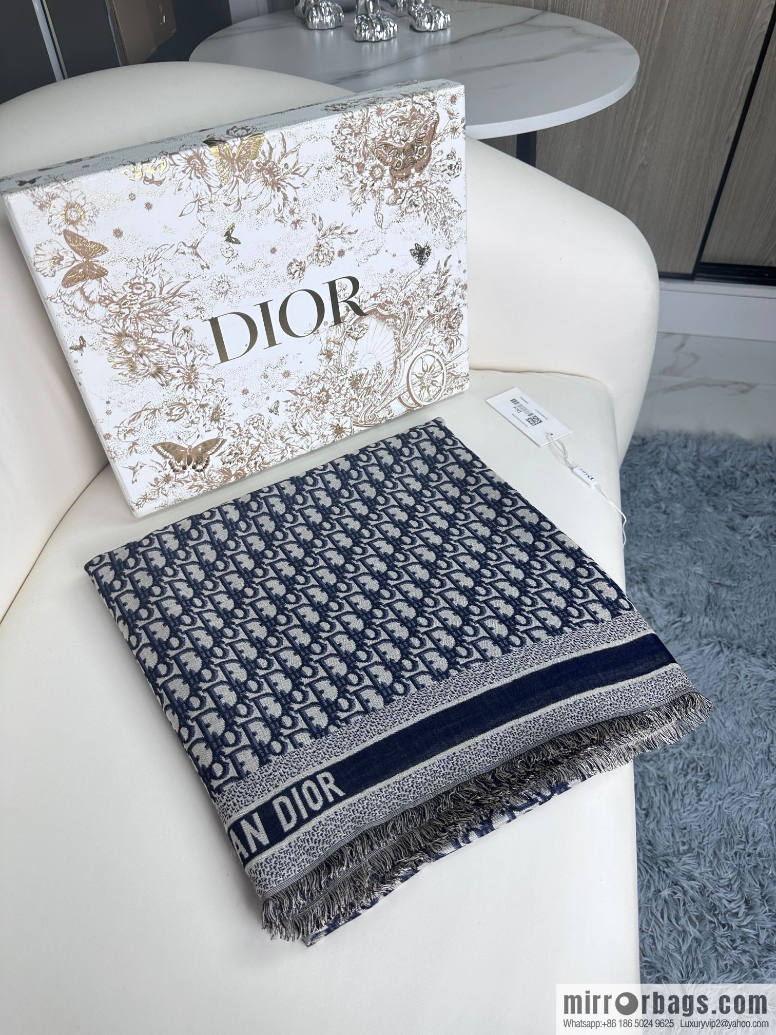 DIOR Classic Letter Jacquard Shawl