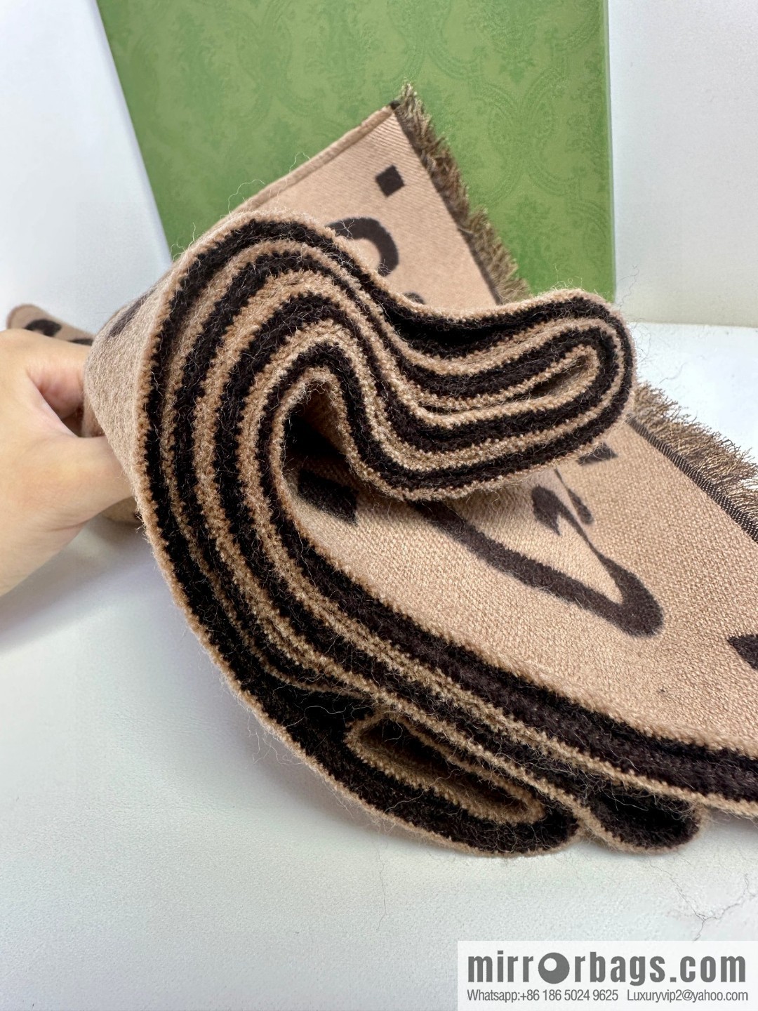 GUCCI Big Logo Wool Scarf 495592