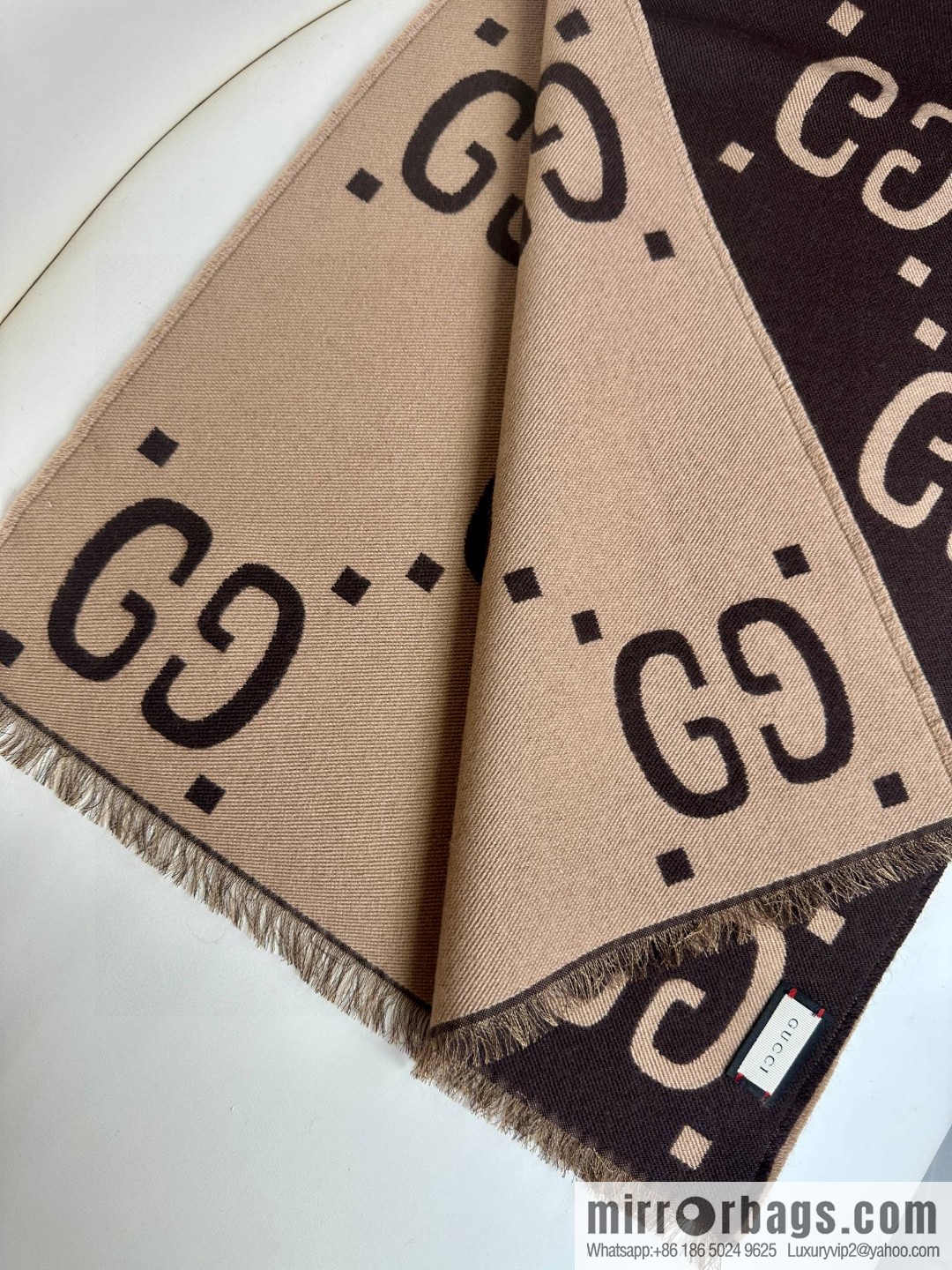 GUCCI Big Logo Wool Scarf 495592