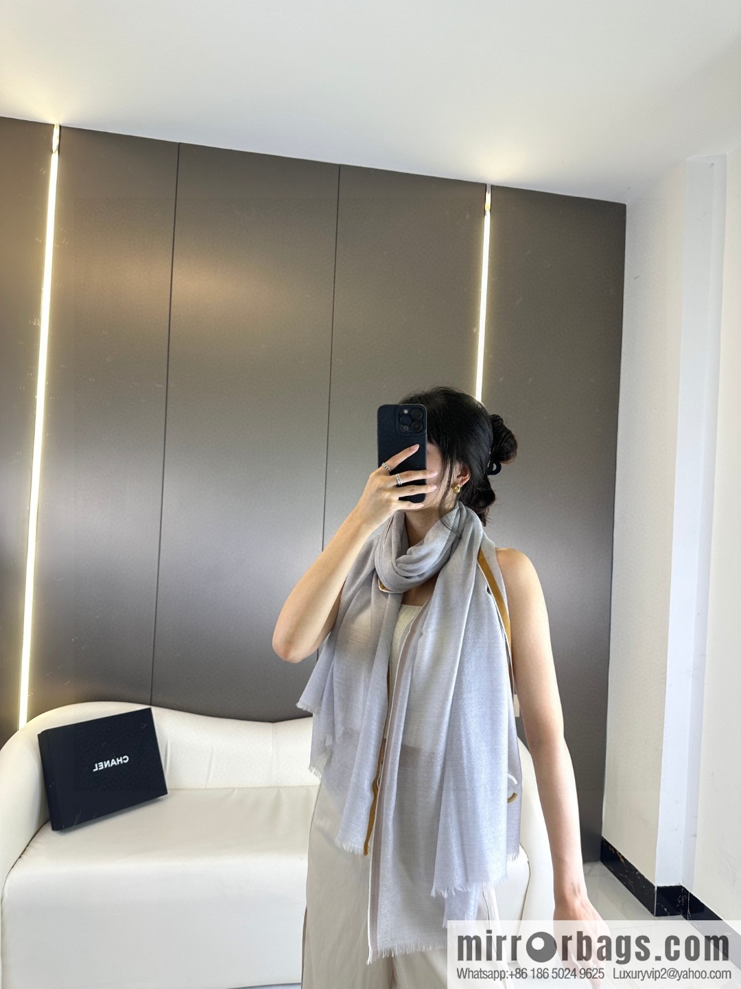 CHANEL cashmere scarf