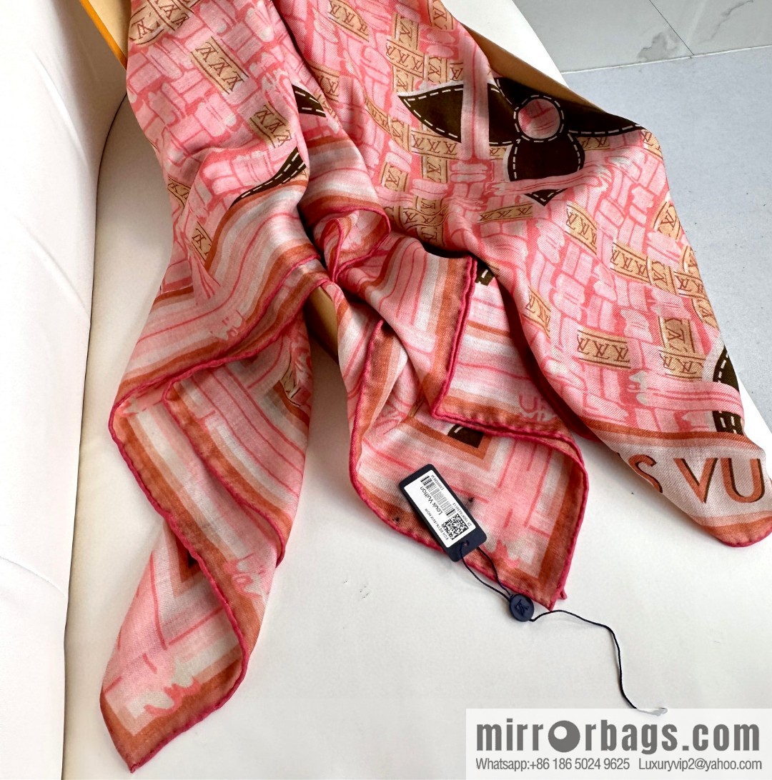 LV double-sided top cashmere square towel of the same color