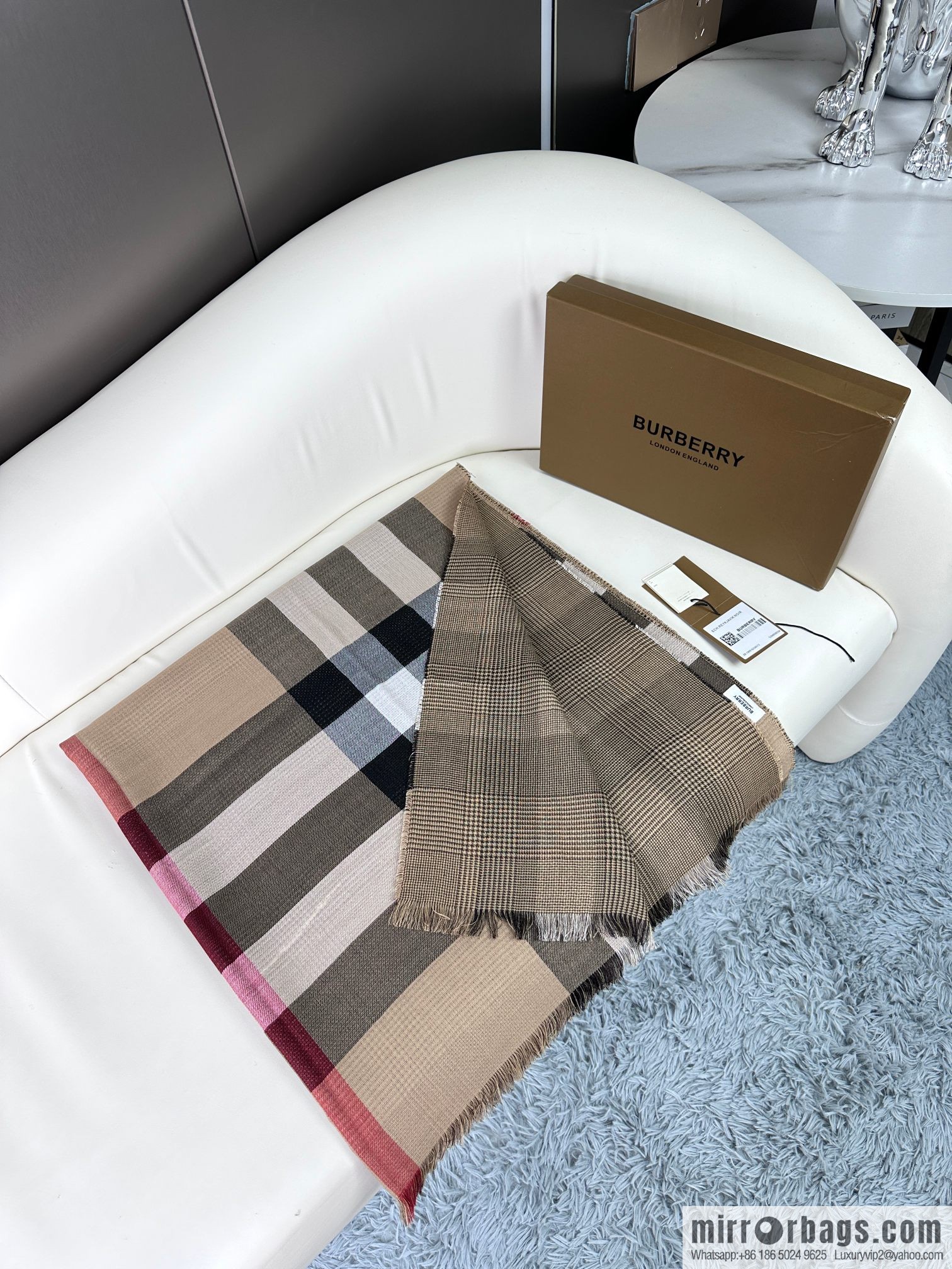 Burberry Thousand Birds Double Sided Shawl