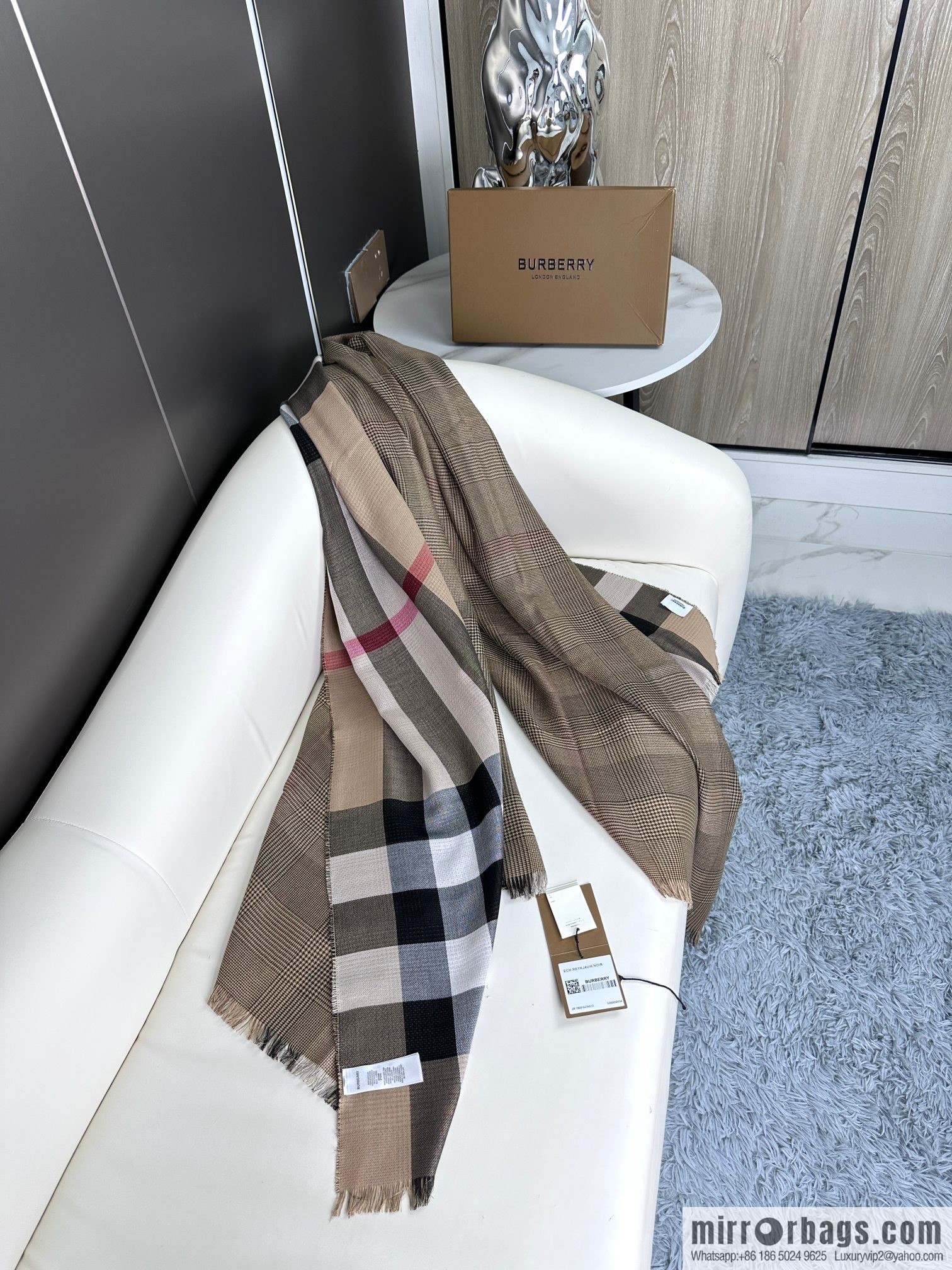 Burberry Thousand Birds Double Sided Shawl