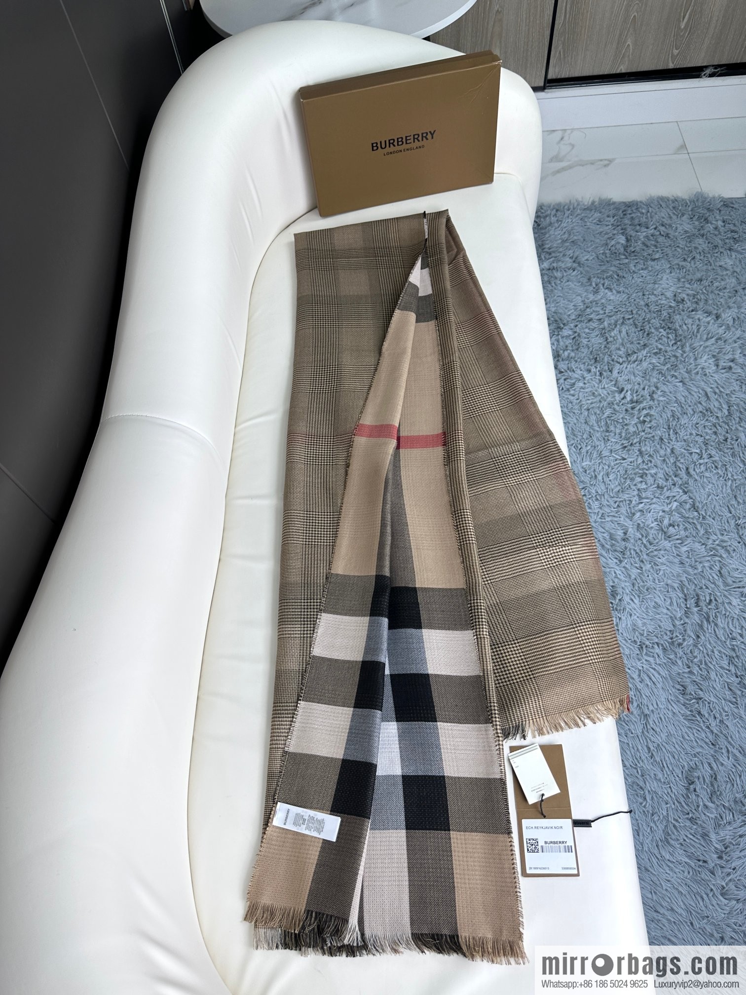 Burberry Thousand Birds Double Sided Shawl