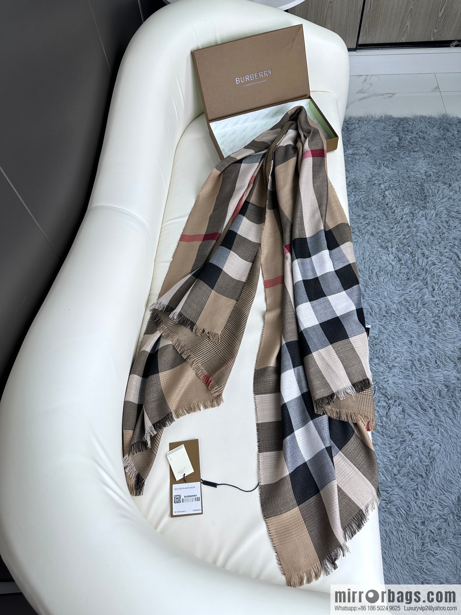 Burberry Thousand Birds Double Sided Shawl