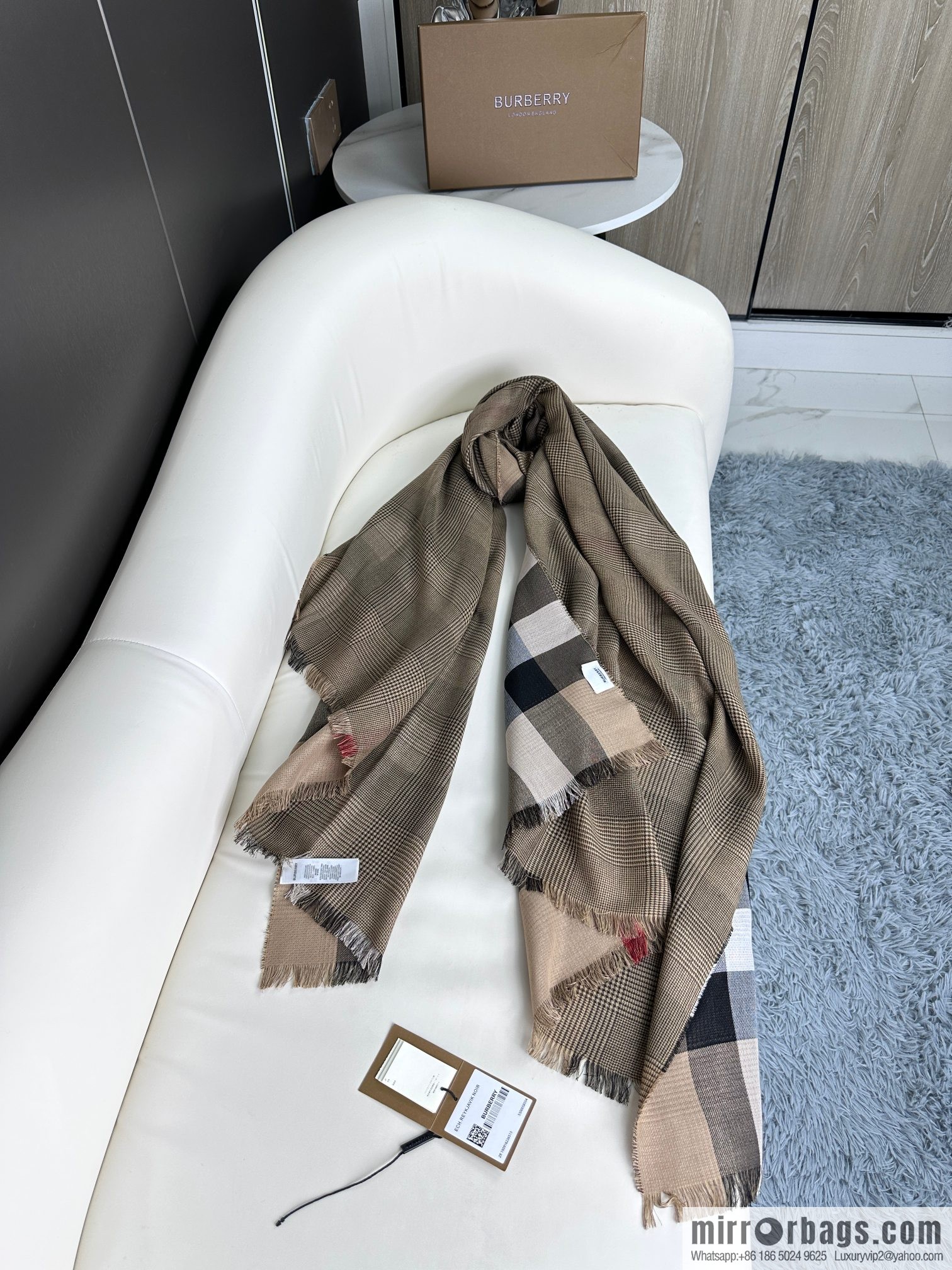 Burberry Thousand Birds Double Sided Shawl