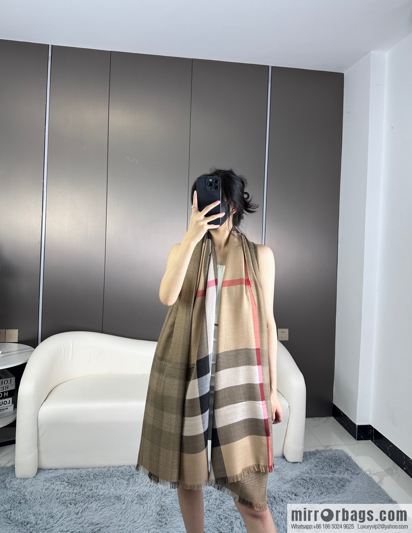 Burberry Thousand Birds Double Sided Shawl