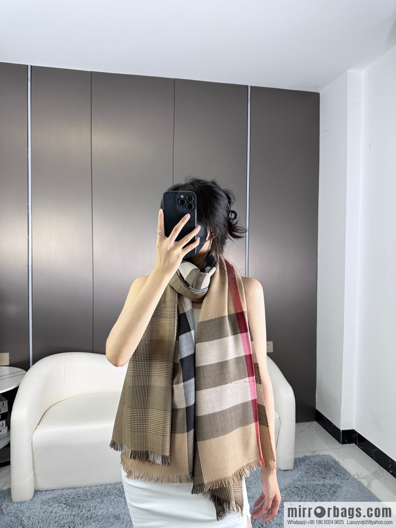 Burberry Thousand Birds Double Sided Shawl