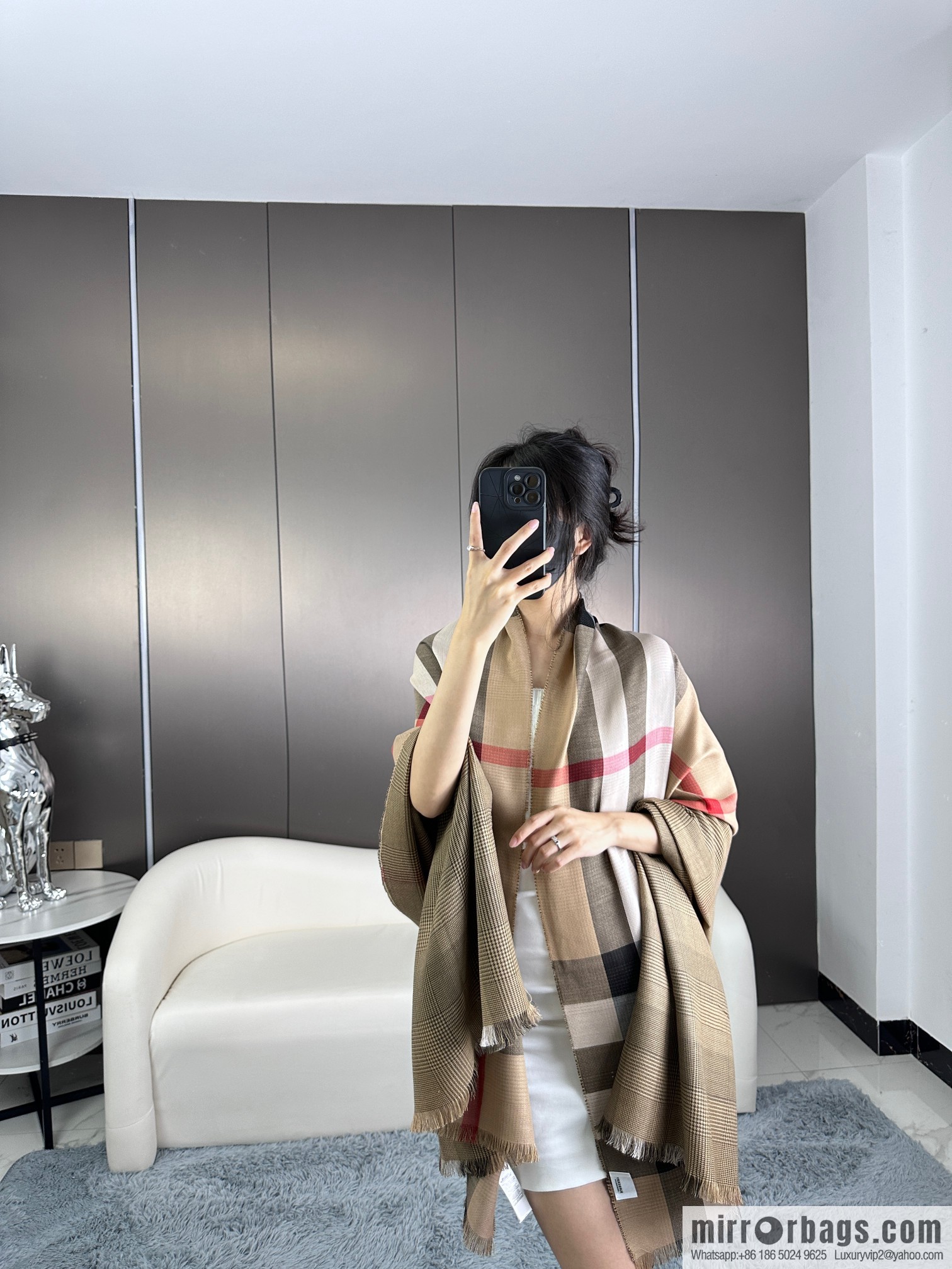 Burberry Thousand Birds Double Sided Shawl