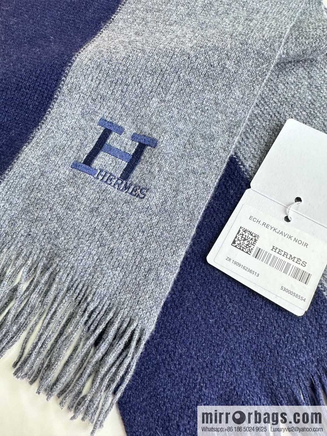 CHANEL 2023 men's and women's same high-end cashmere knitted scarf