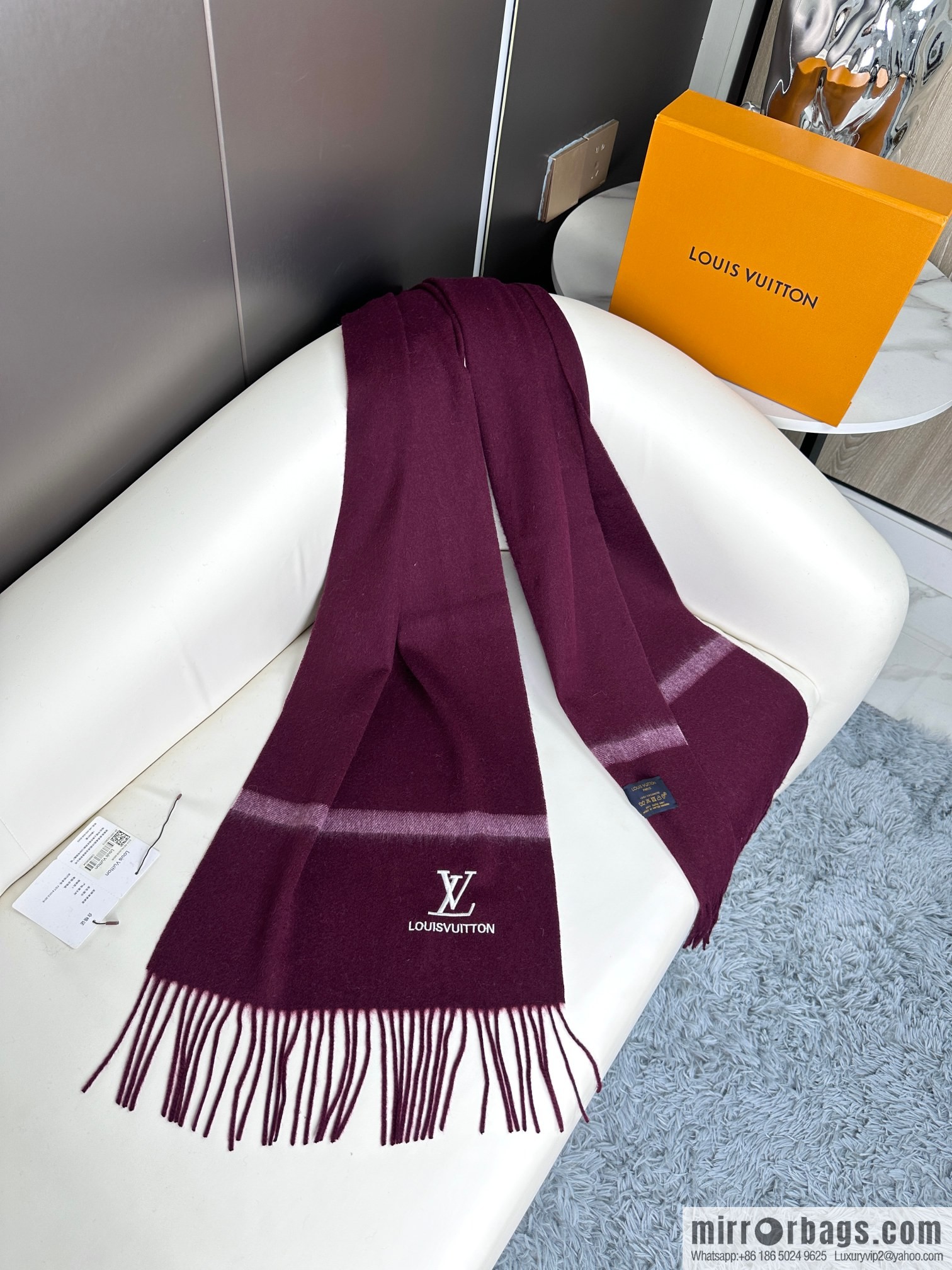LV embroidered LOGO couple scarf