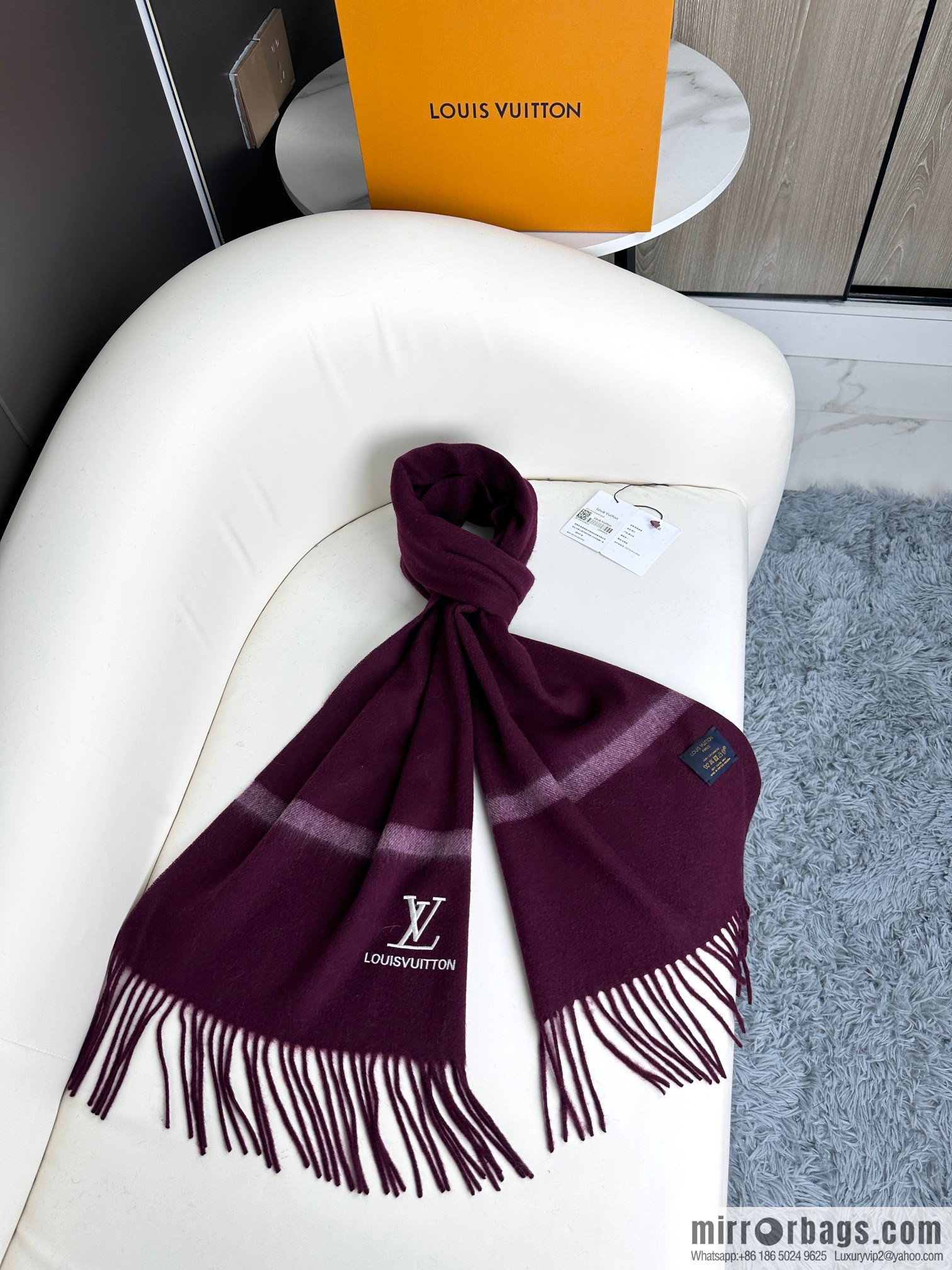 LV embroidered LOGO couple scarf