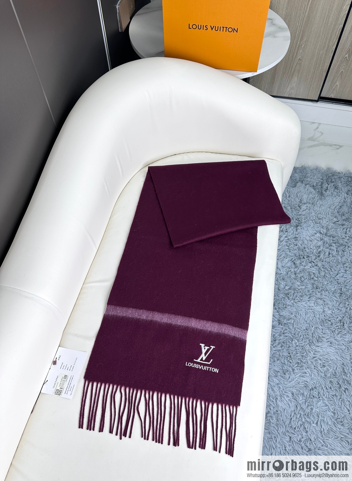 LV embroidered LOGO couple scarf