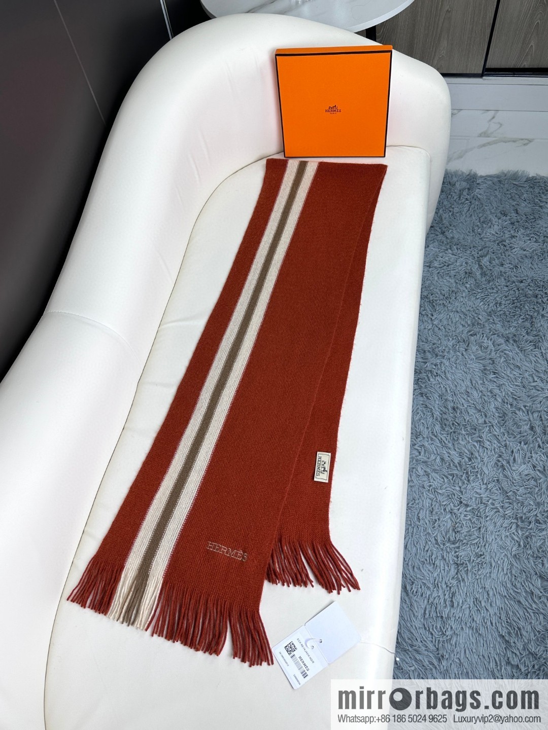 Hermes Hermes 2023 same style for men and women, high-end cashmere knitted scarf