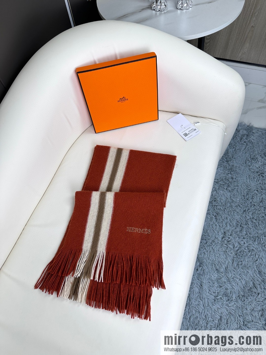 Hermes Hermes 2023 same style for men and women, high-end cashmere knitted scarf
