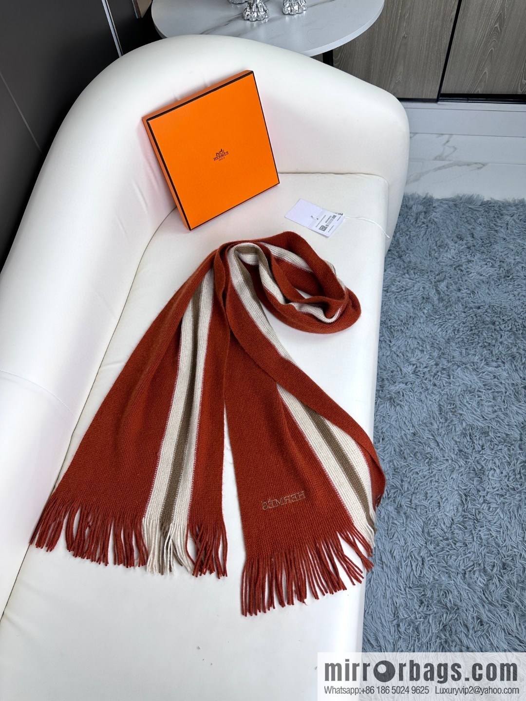 Hermes Hermes 2023 same style for men and women, high-end cashmere knitted scarf