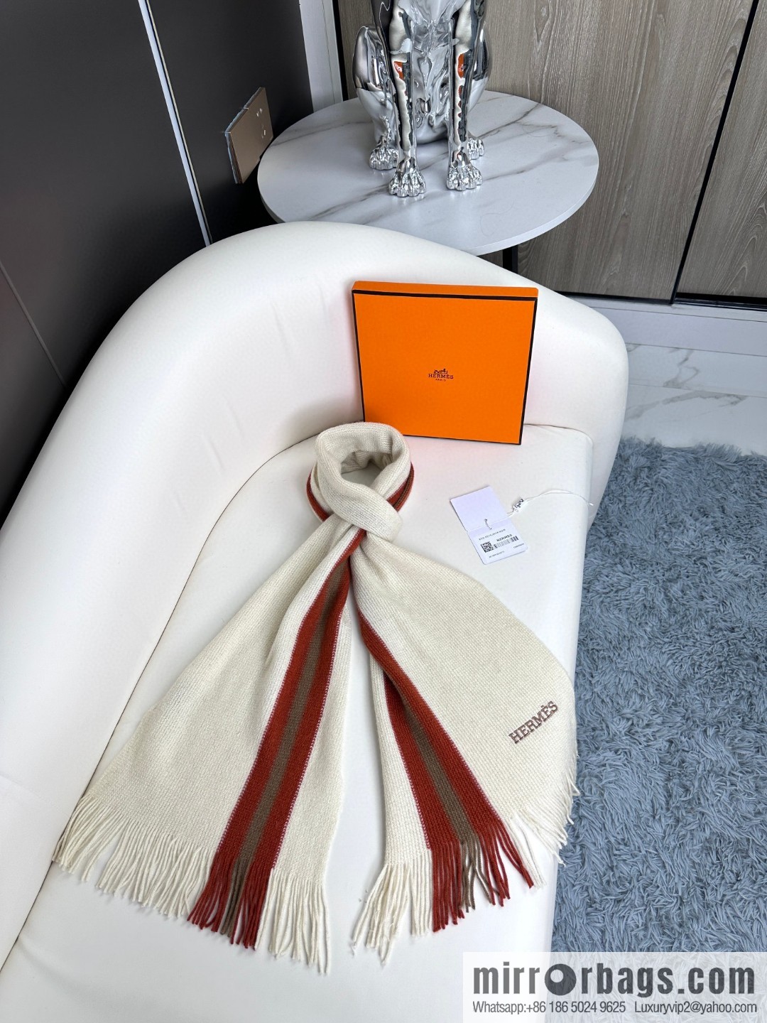 Hermes Hermes 2023 same style for men and women, high-end cashmere knitted scarf