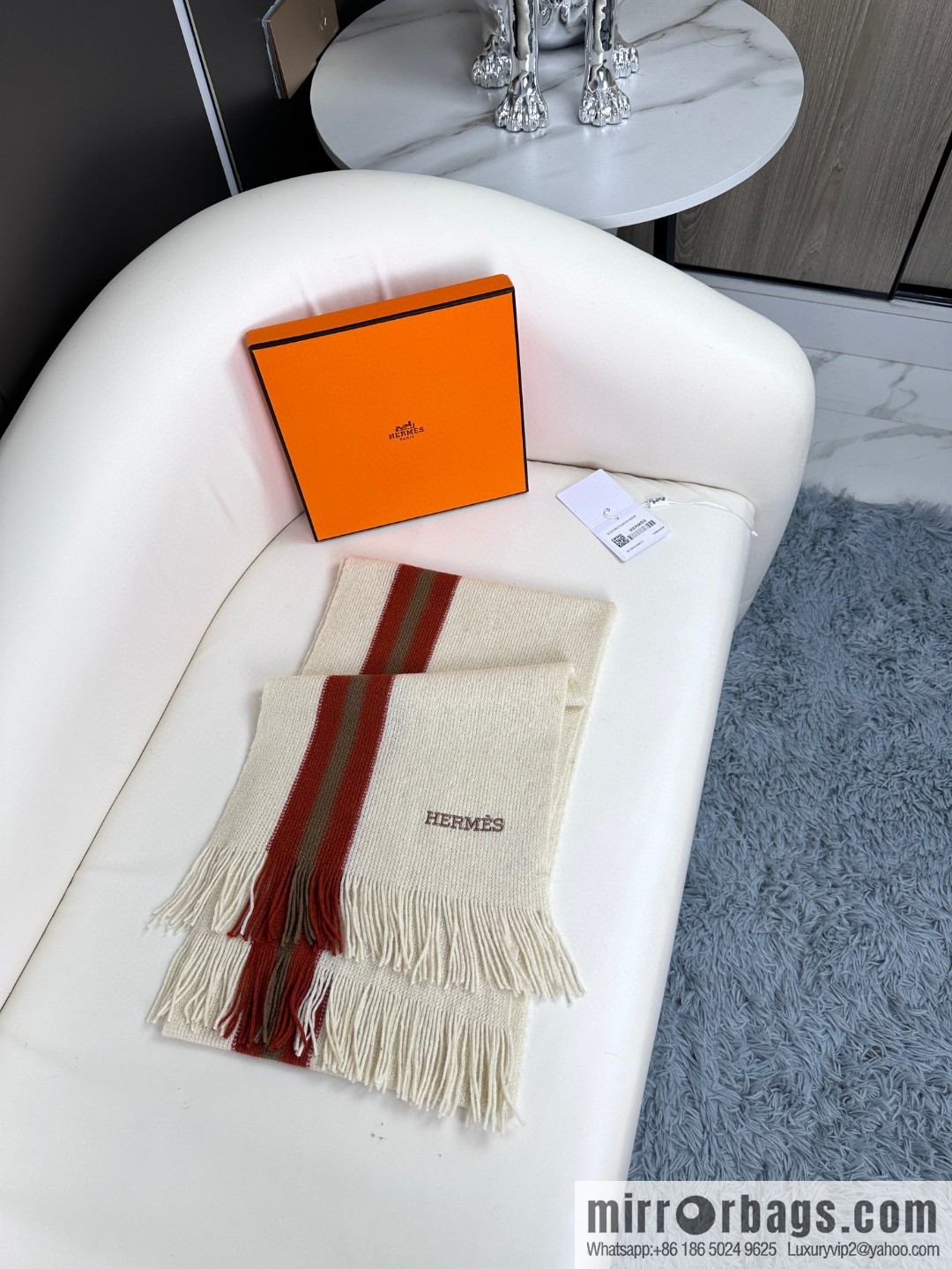 Hermes Hermes 2023 same style for men and women, high-end cashmere knitted scarf