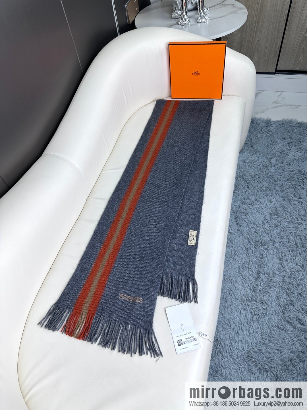 Hermes Hermes 2023 same style for men and women, high-end cashmere knitted scarf