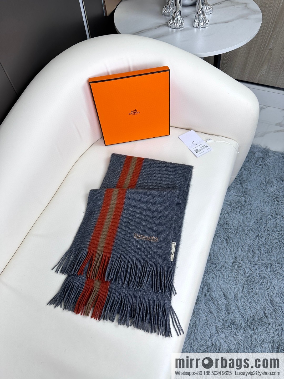 Hermes Hermes 2023 same style for men and women, high-end cashmere knitted scarf