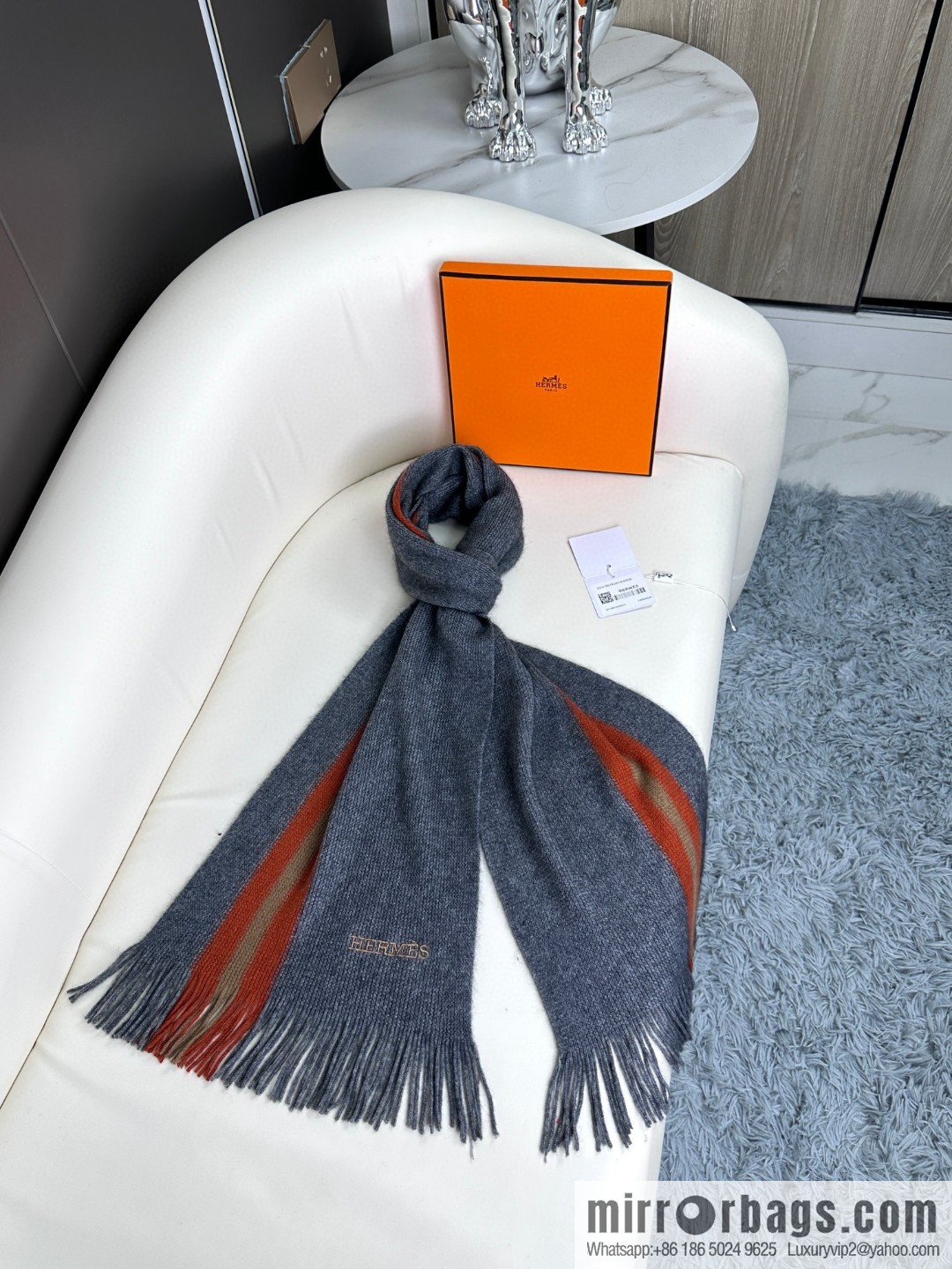 Hermes Hermes 2023 same style for men and women, high-end cashmere knitted scarf