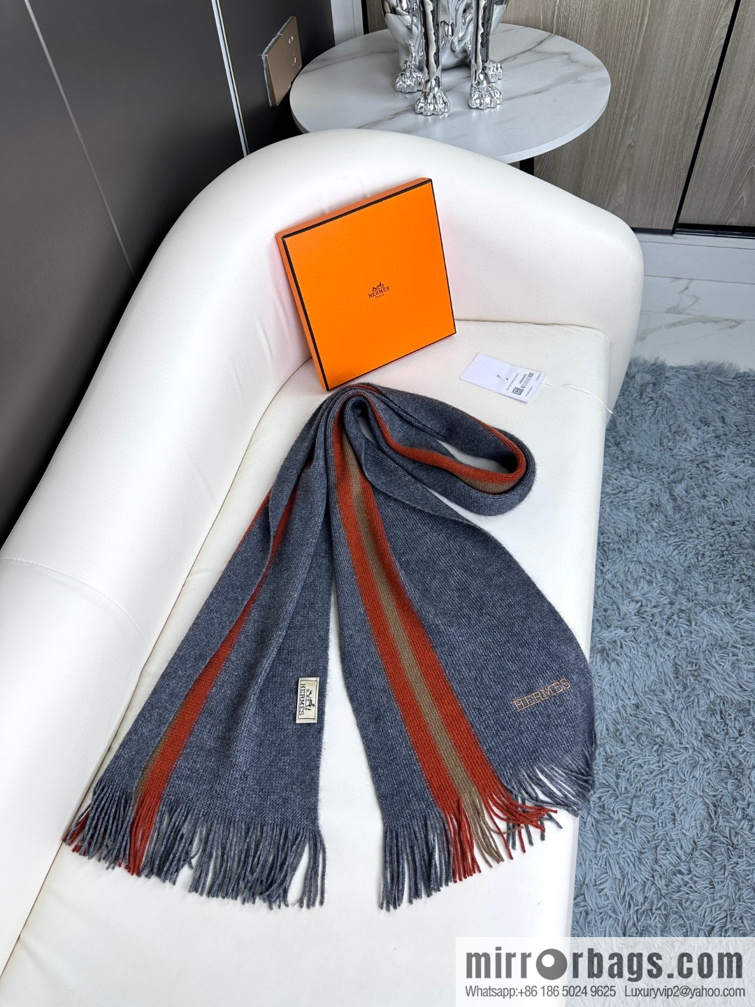 Hermes Hermes 2023 same style for men and women, high-end cashmere knitted scarf