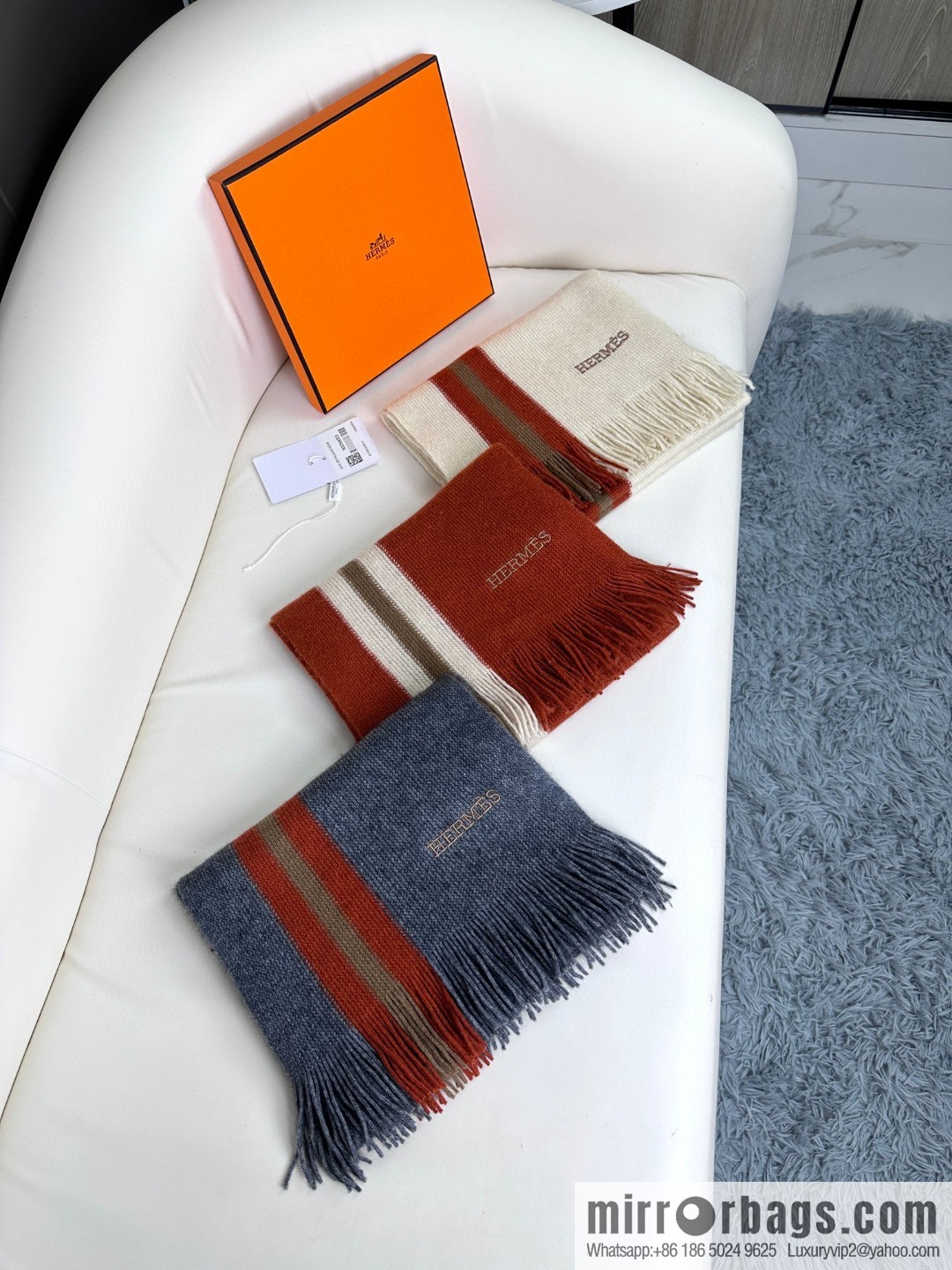 Hermes Hermes 2023 same style for men and women, high-end cashmere knitted scarf