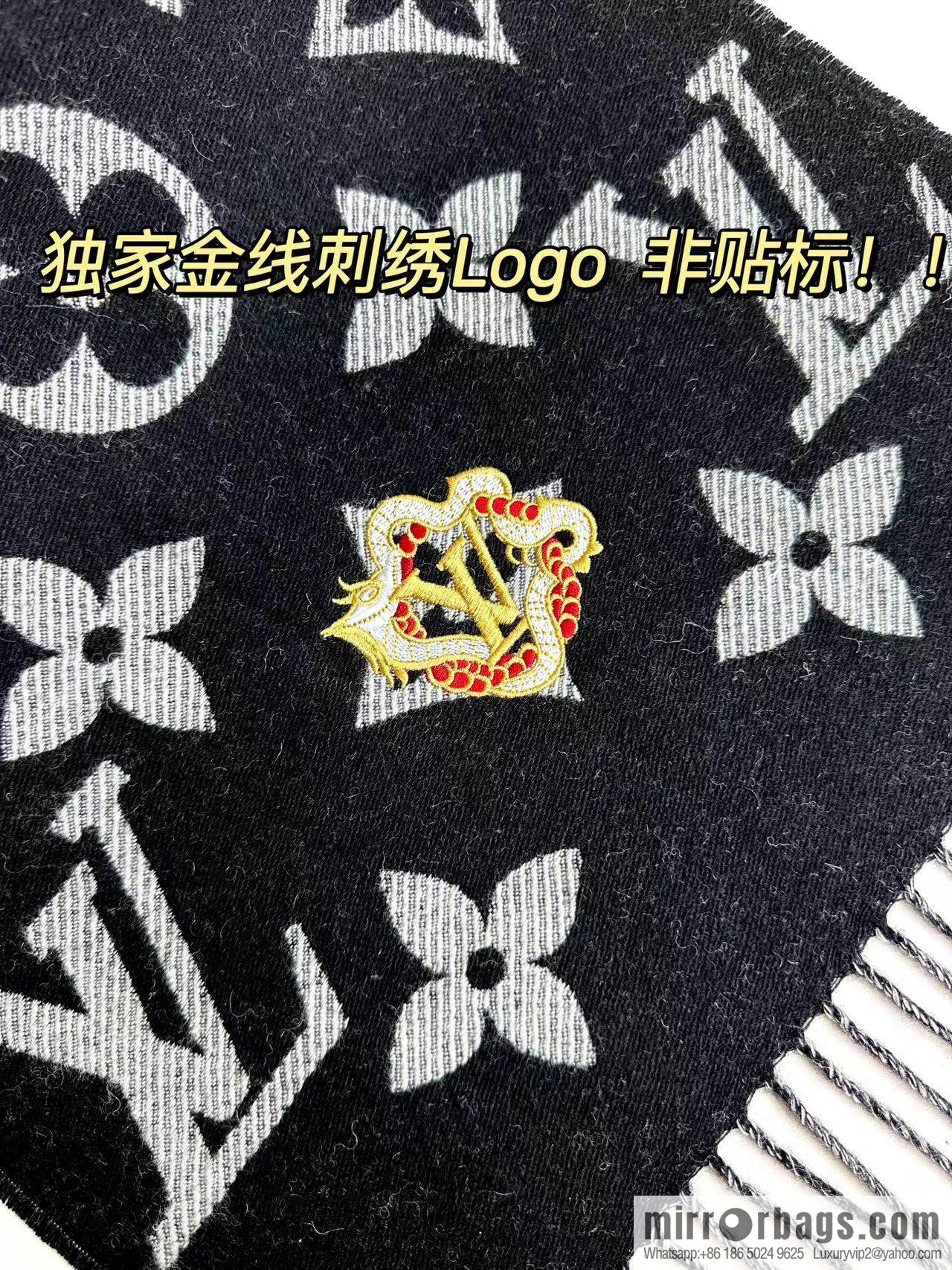 LV letter embroidered sticker scarf M79522