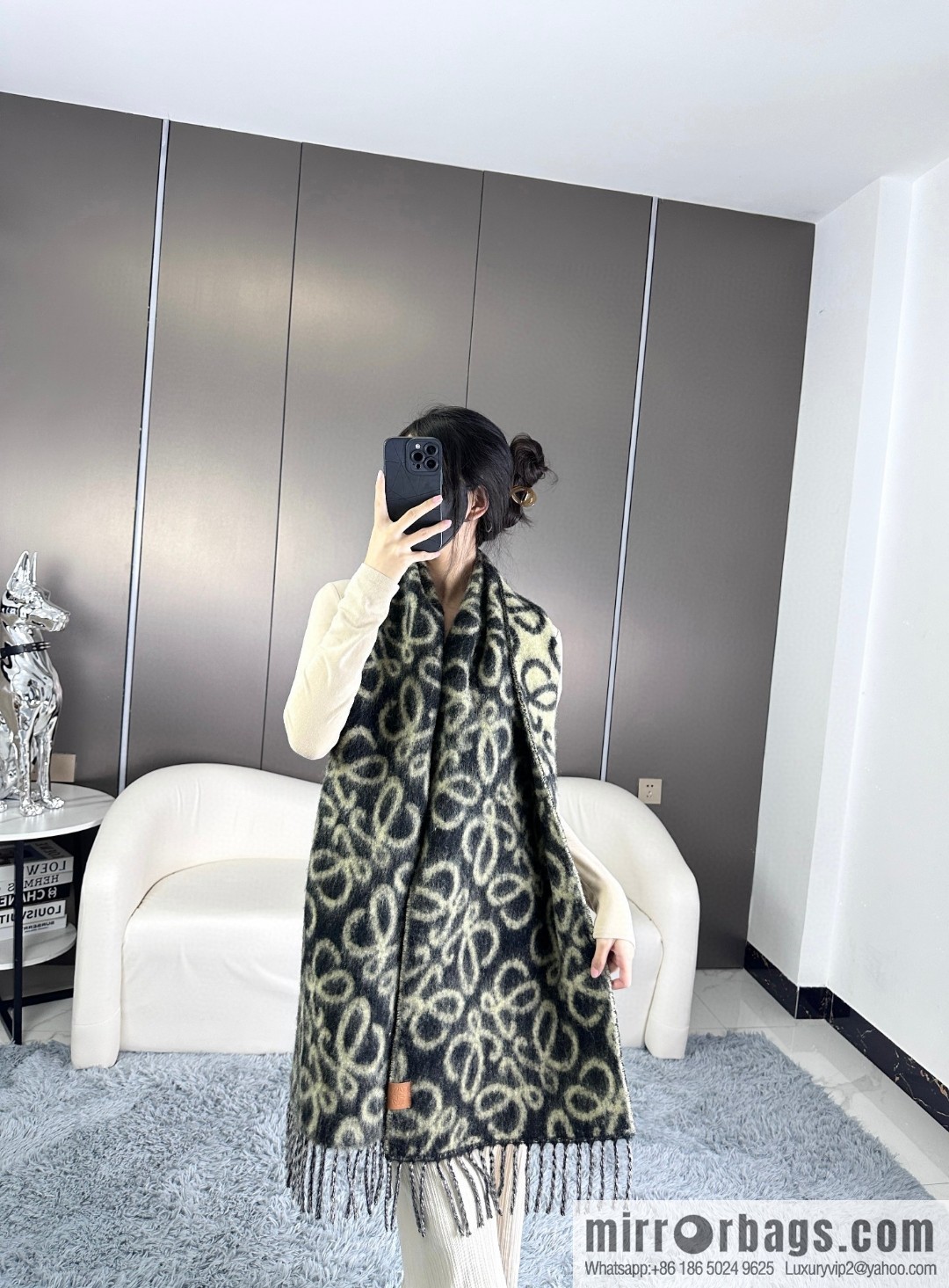 LOEWE new wool mohair scarf