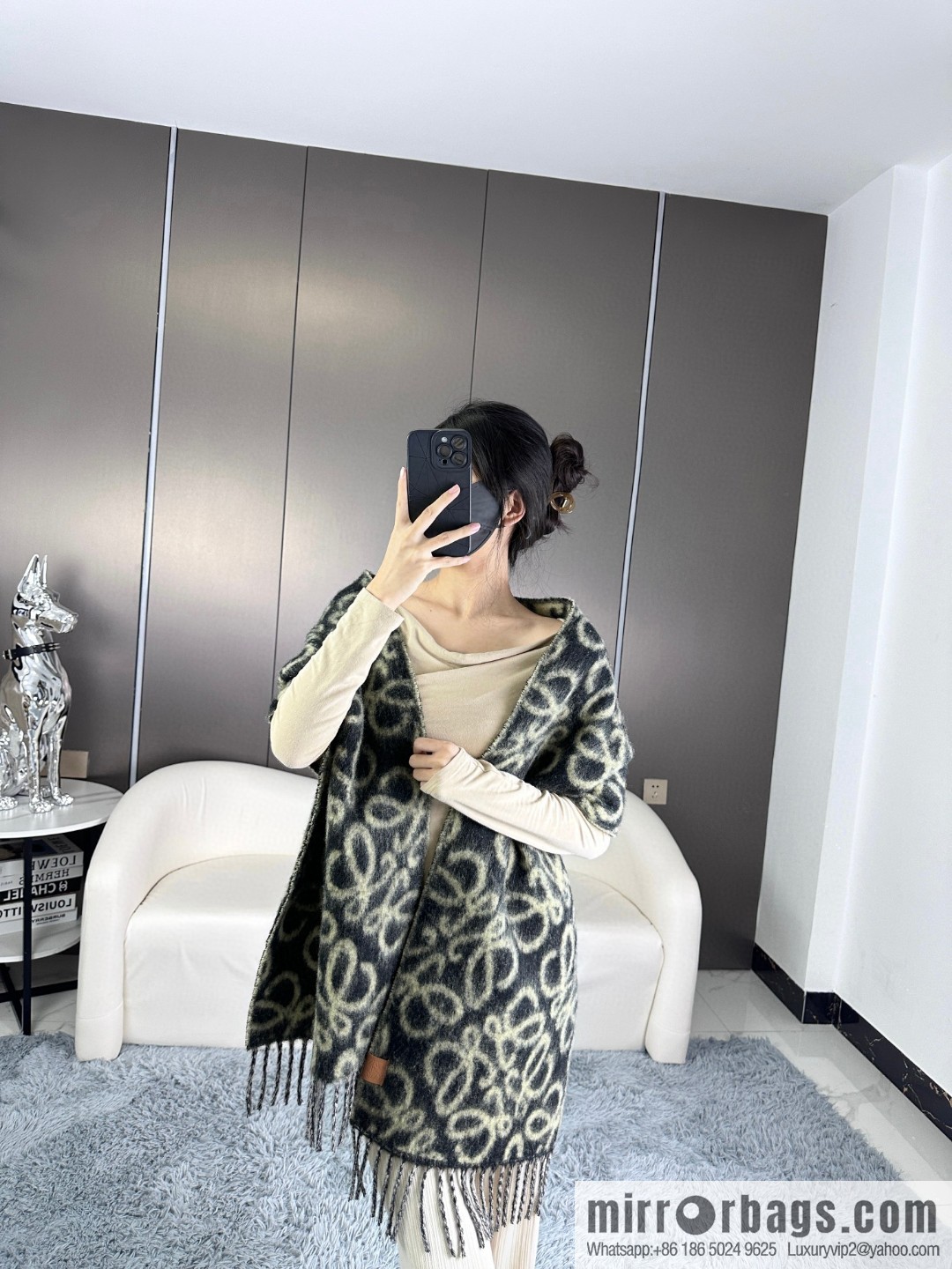 LOEWE new wool mohair scarf