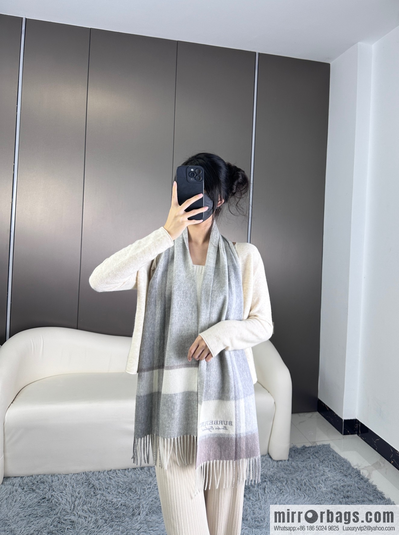 Burberry burberry 2023 new couple cashmere scarf