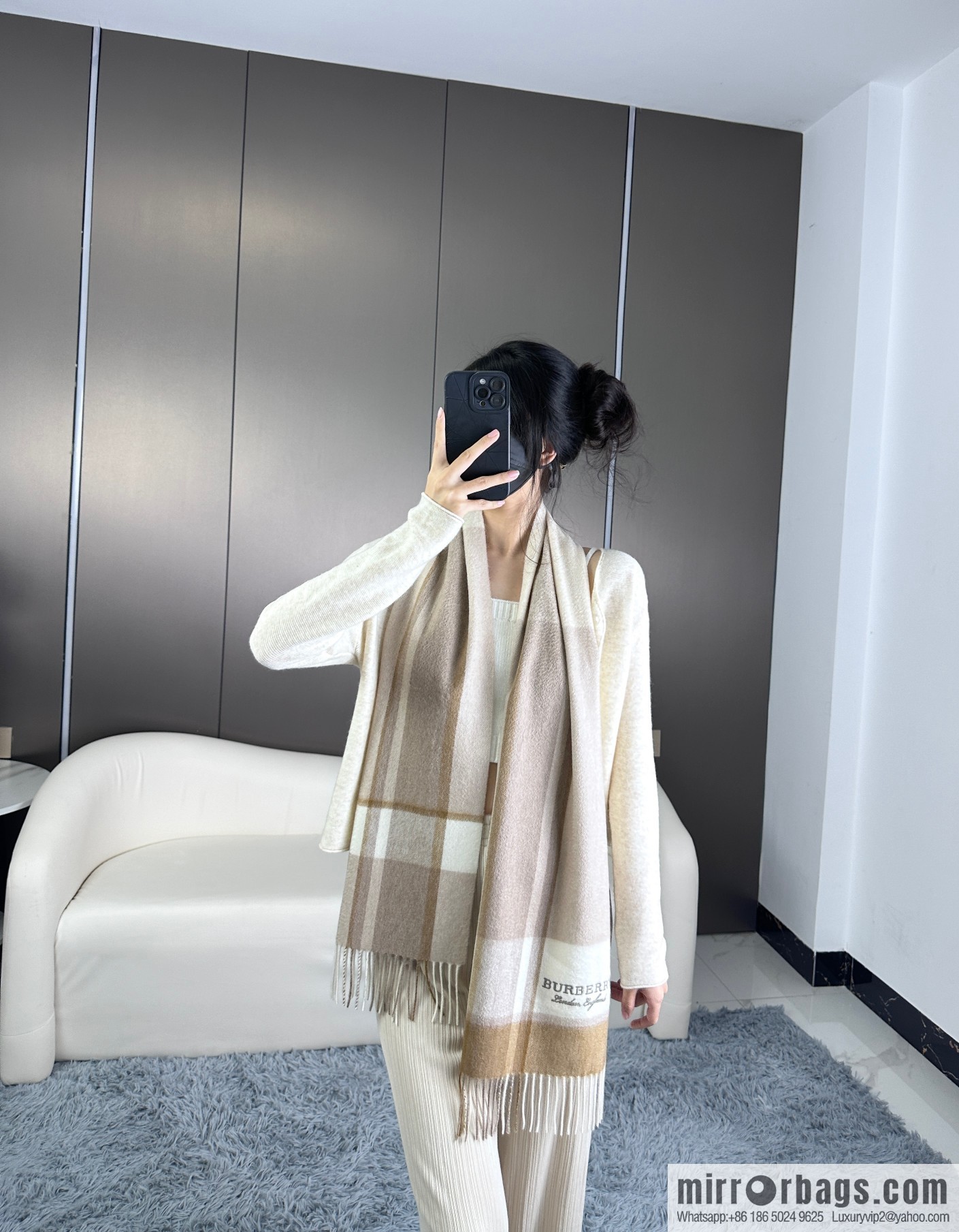 Burberry burberry 2023 new couple cashmere scarf