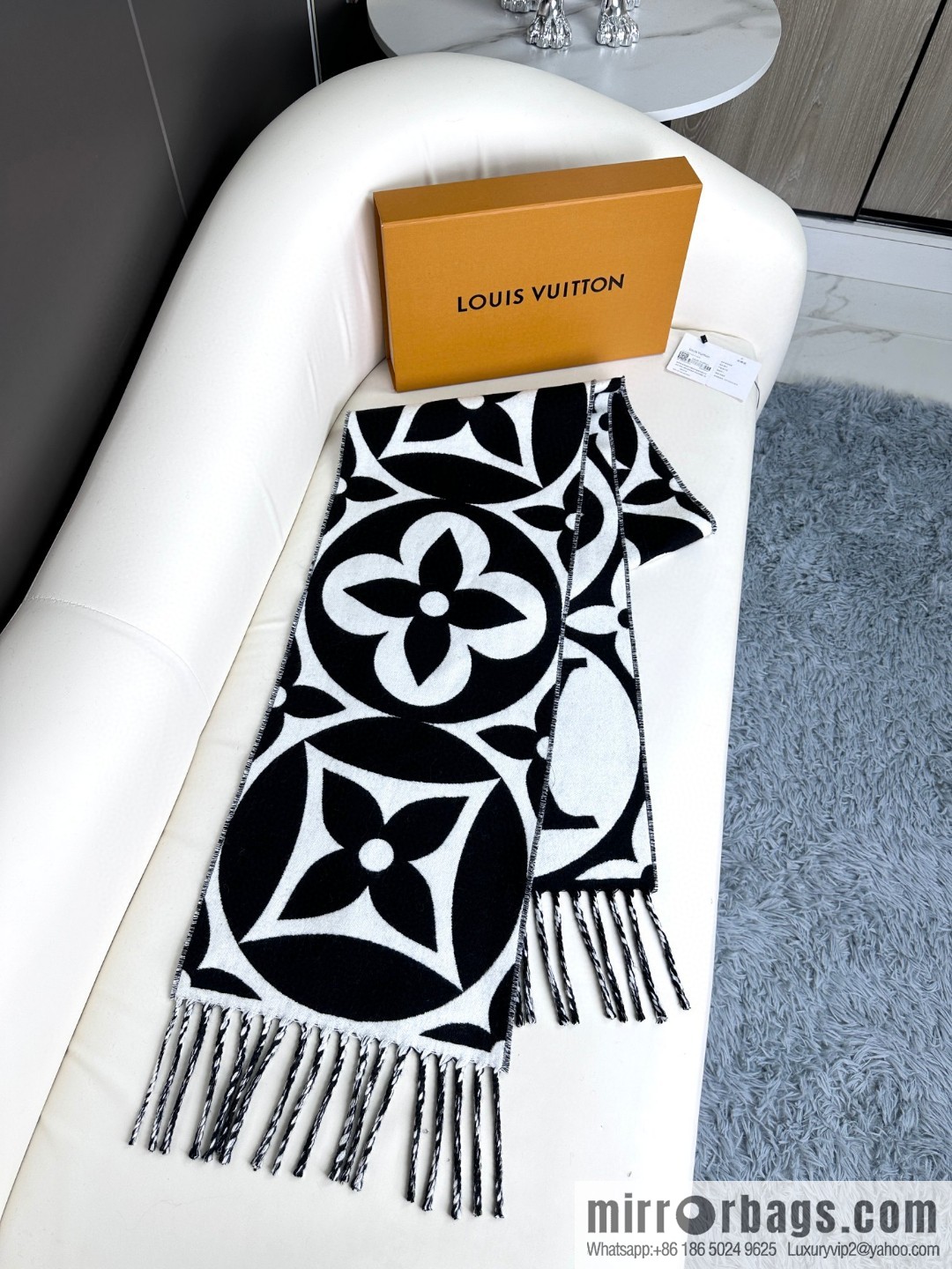 LV large letter flower cannabis flower new scarf