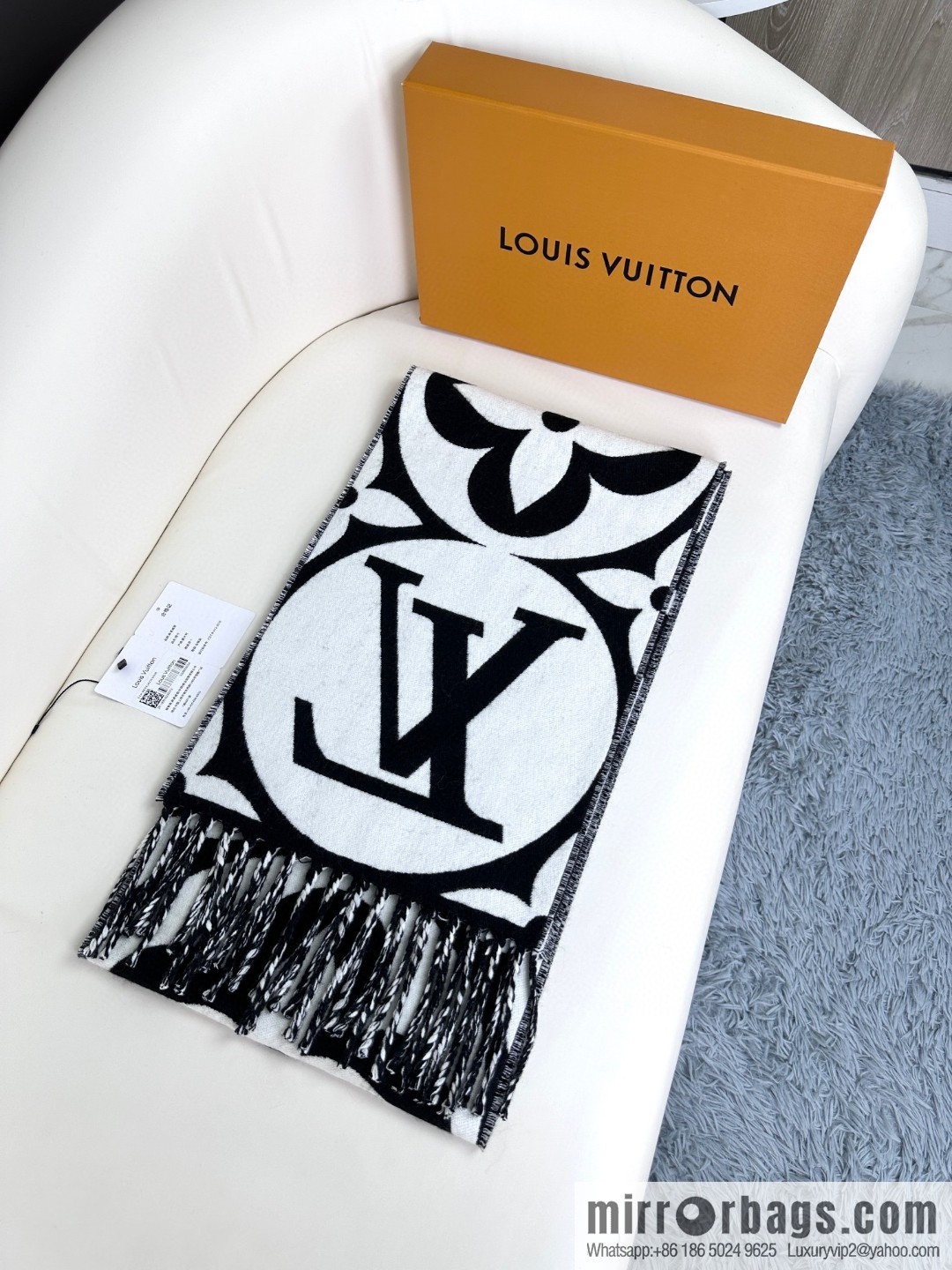 LV large letter flower cannabis flower new scarf