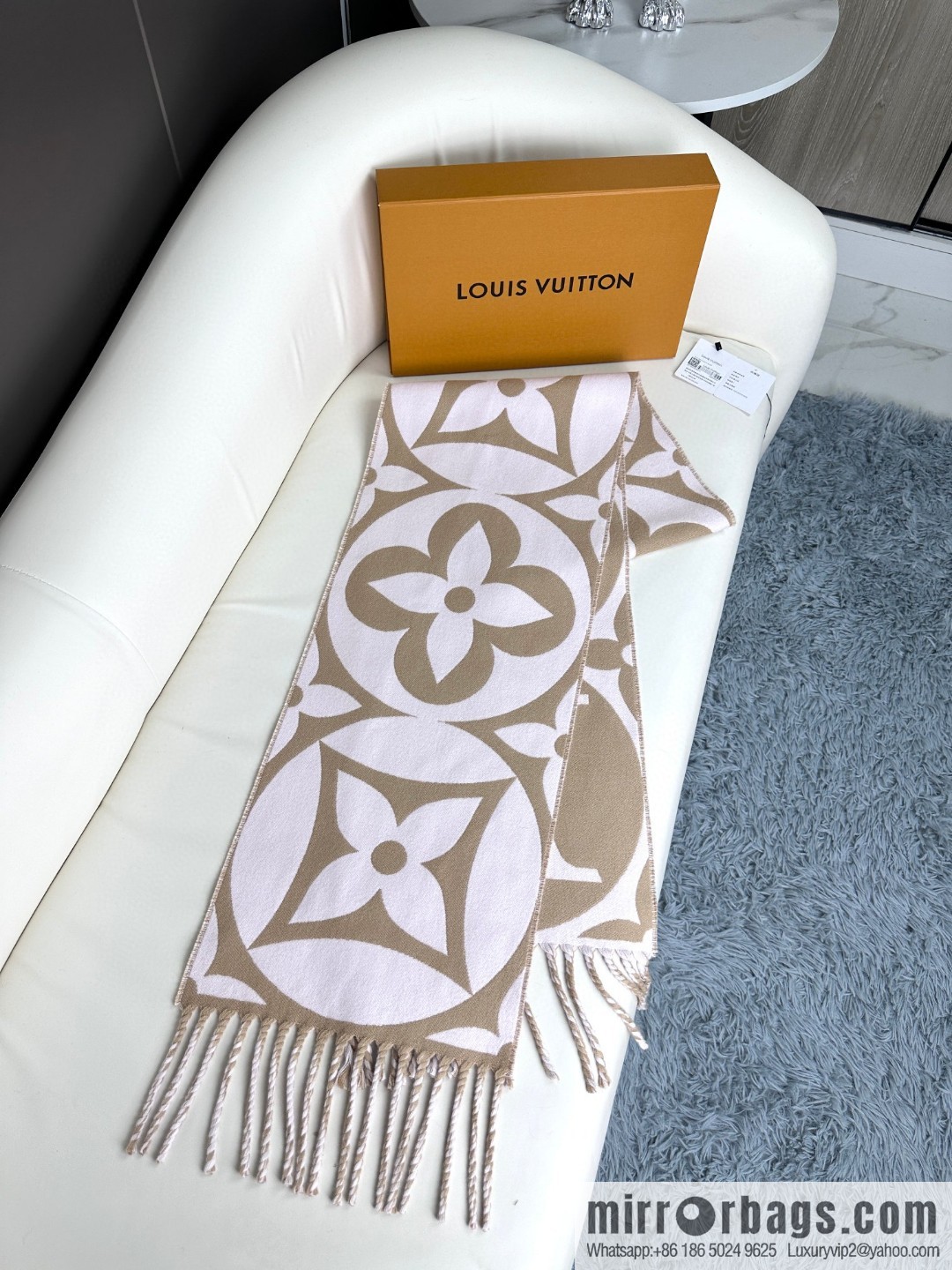 LV large letter flower cannabis flower new scarf