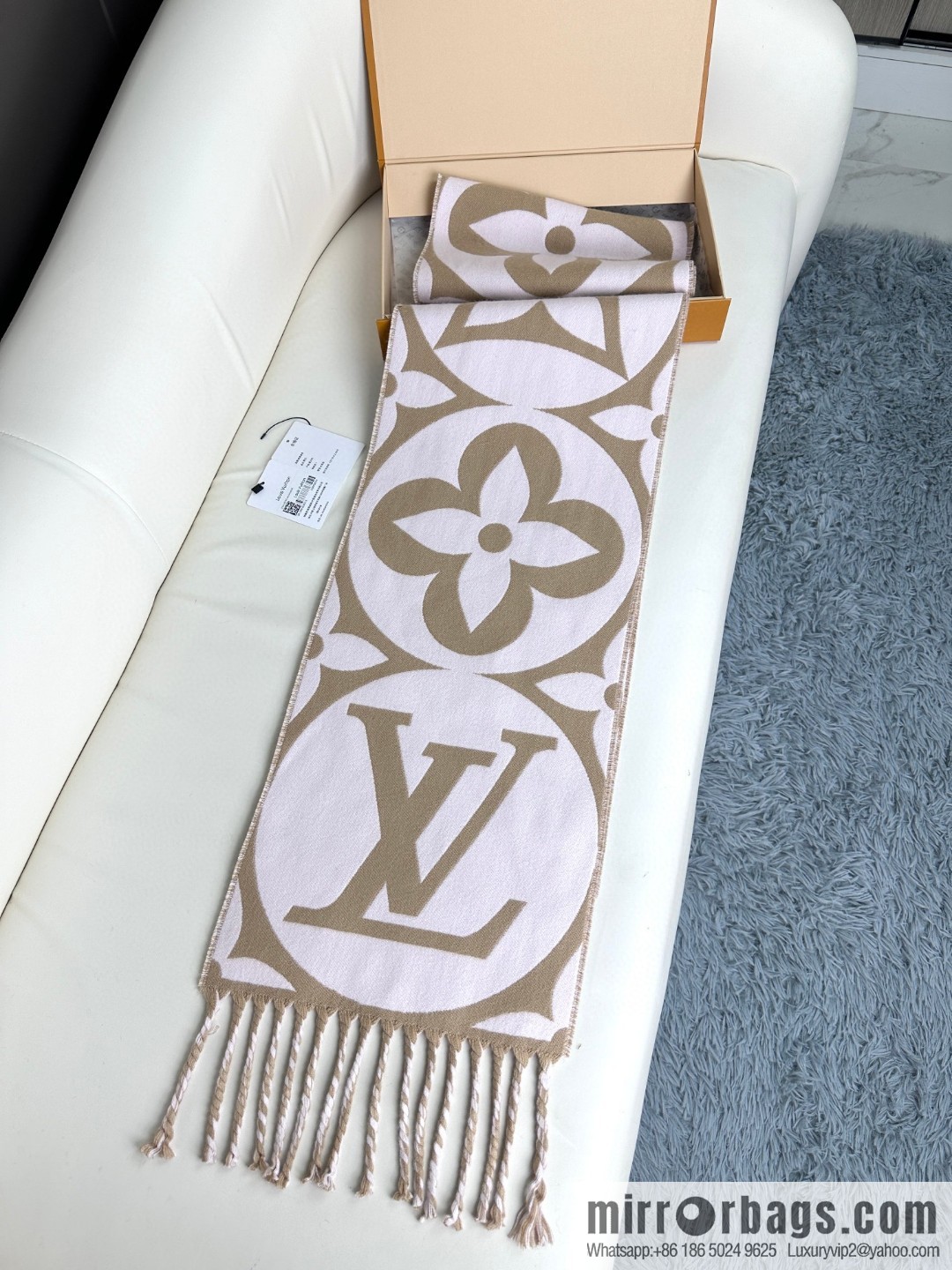 LV large letter flower cannabis flower new scarf