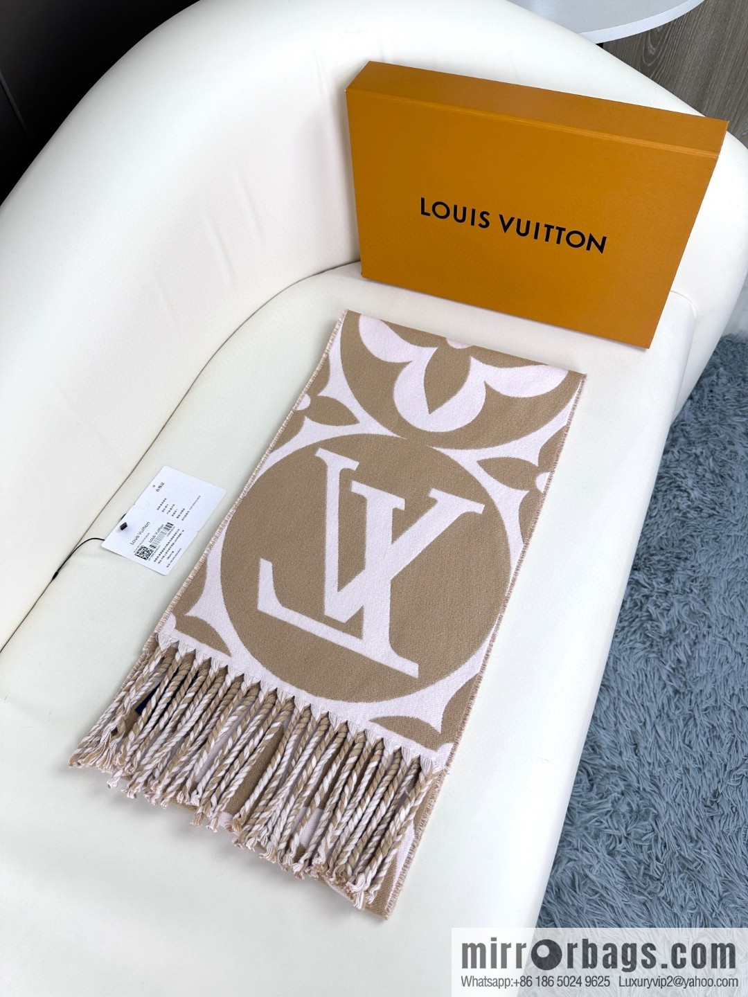 LV large letter flower cannabis flower new scarf