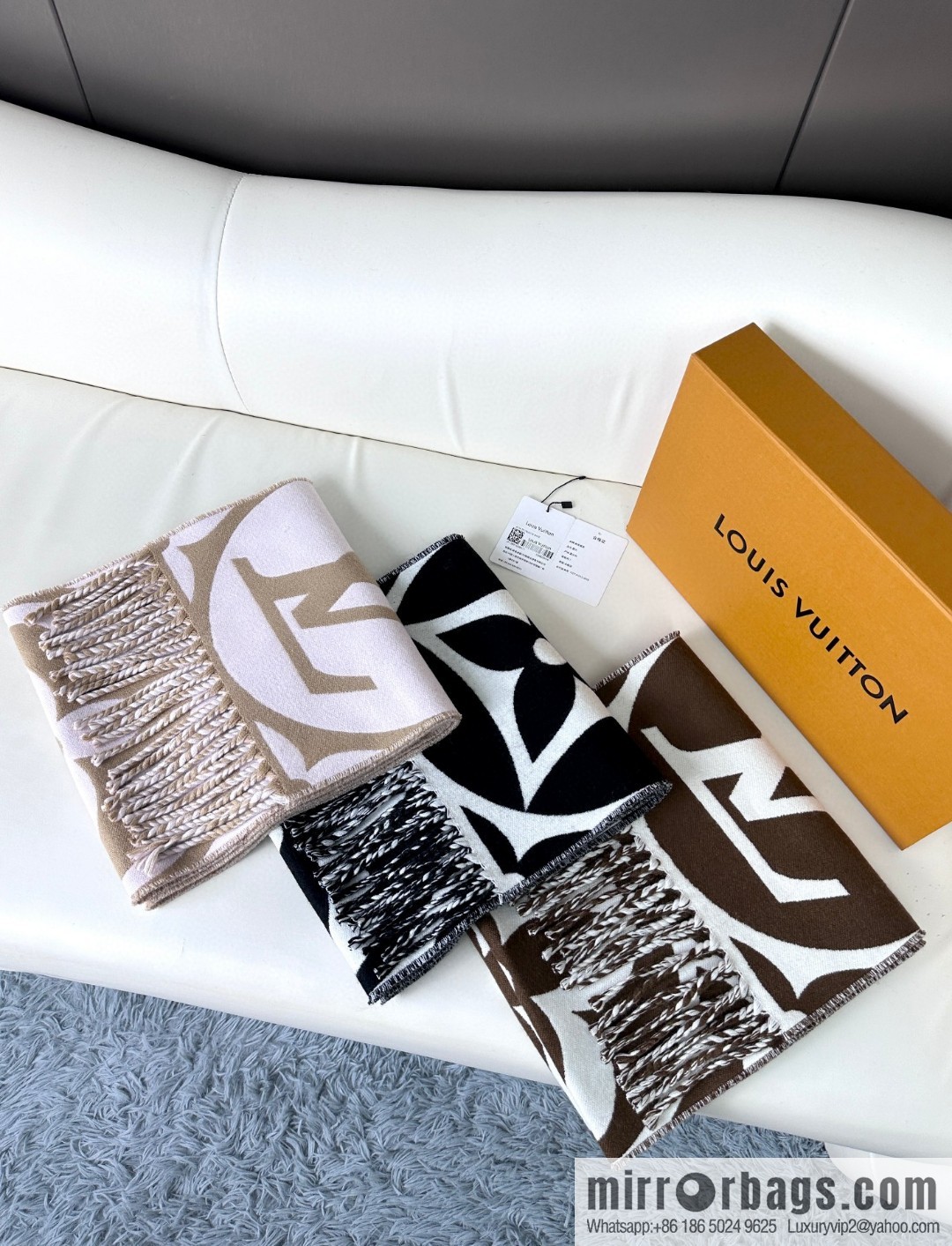 LV large letter flower cannabis flower new scarf