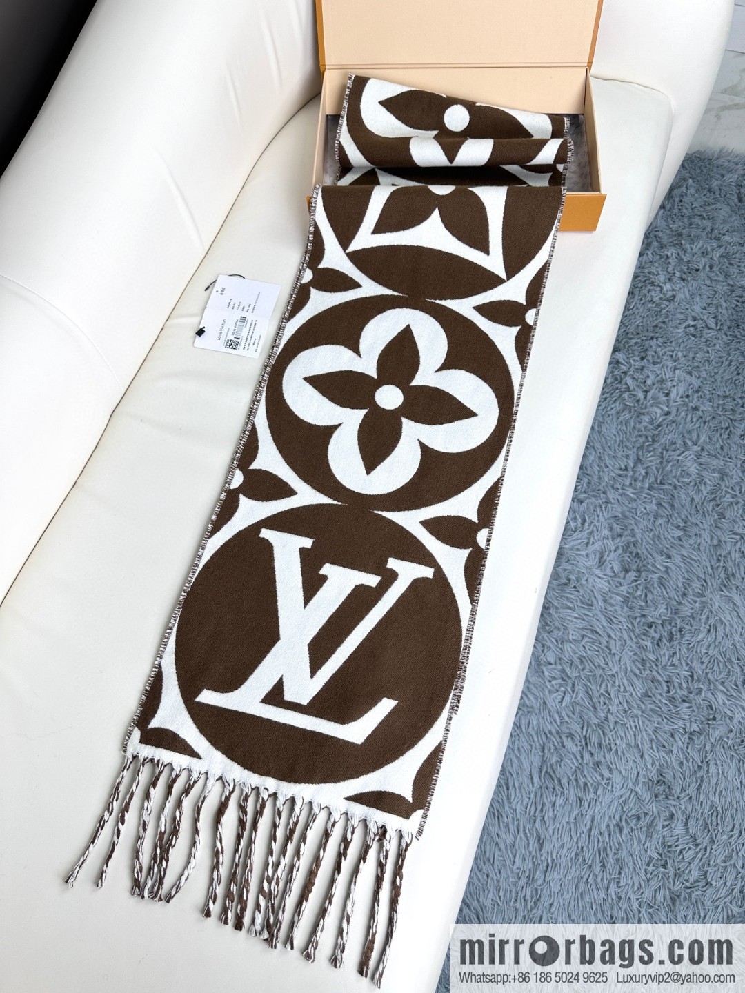 LV large letter flower cannabis flower new scarf
