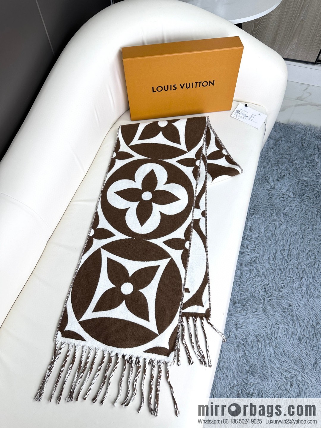 LV large letter flower cannabis flower new scarf