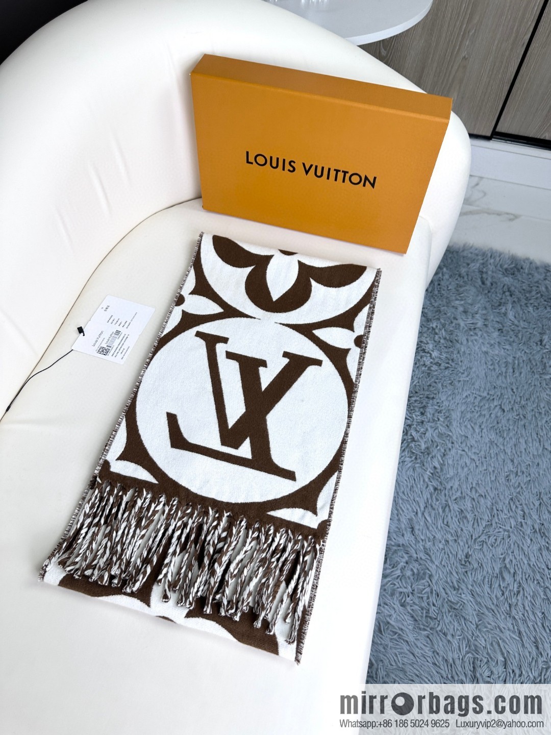 LV large letter flower cannabis flower new scarf