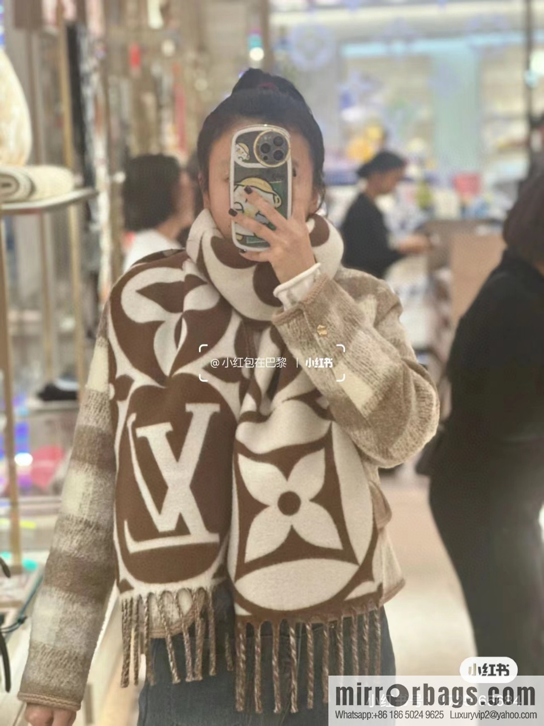 LV large letter flower cannabis flower new scarf