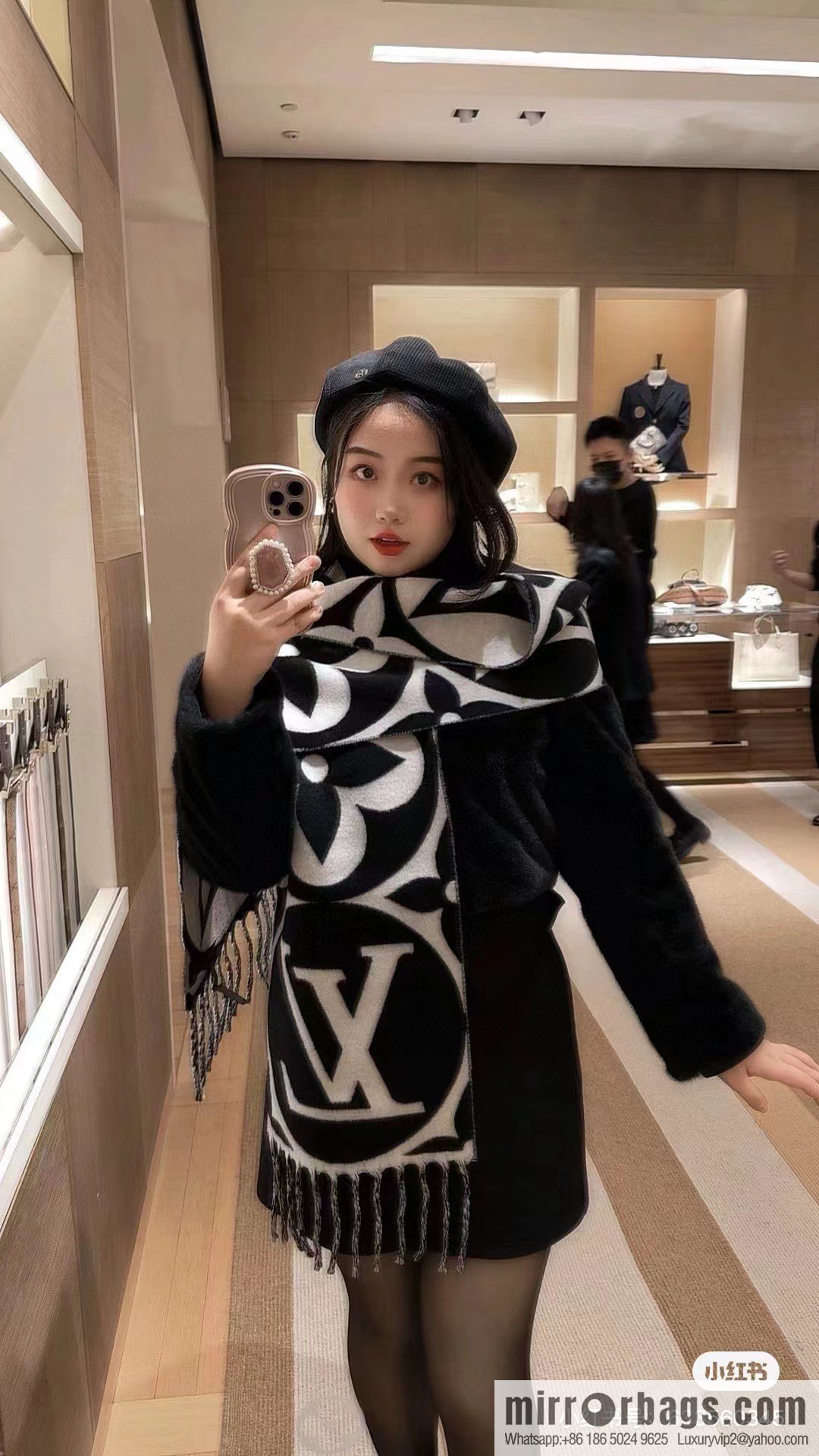LV large letter flower cannabis flower new scarf