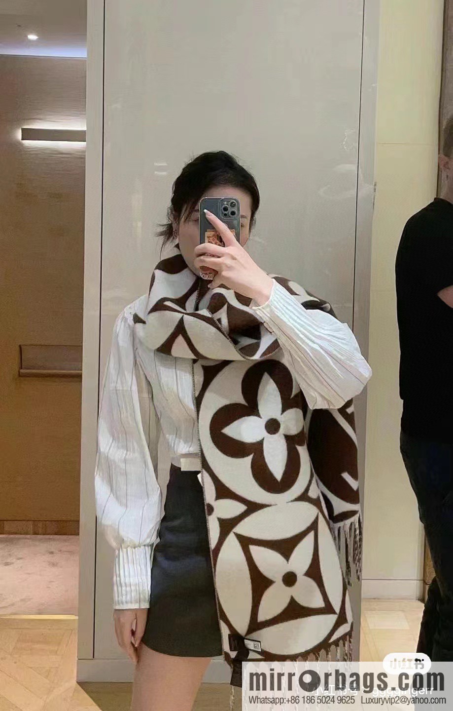 LV large letter flower cannabis flower new scarf