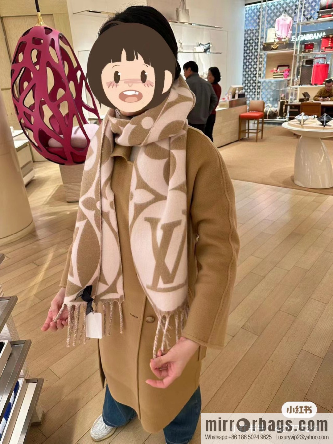 LV large letter flower cannabis flower new scarf