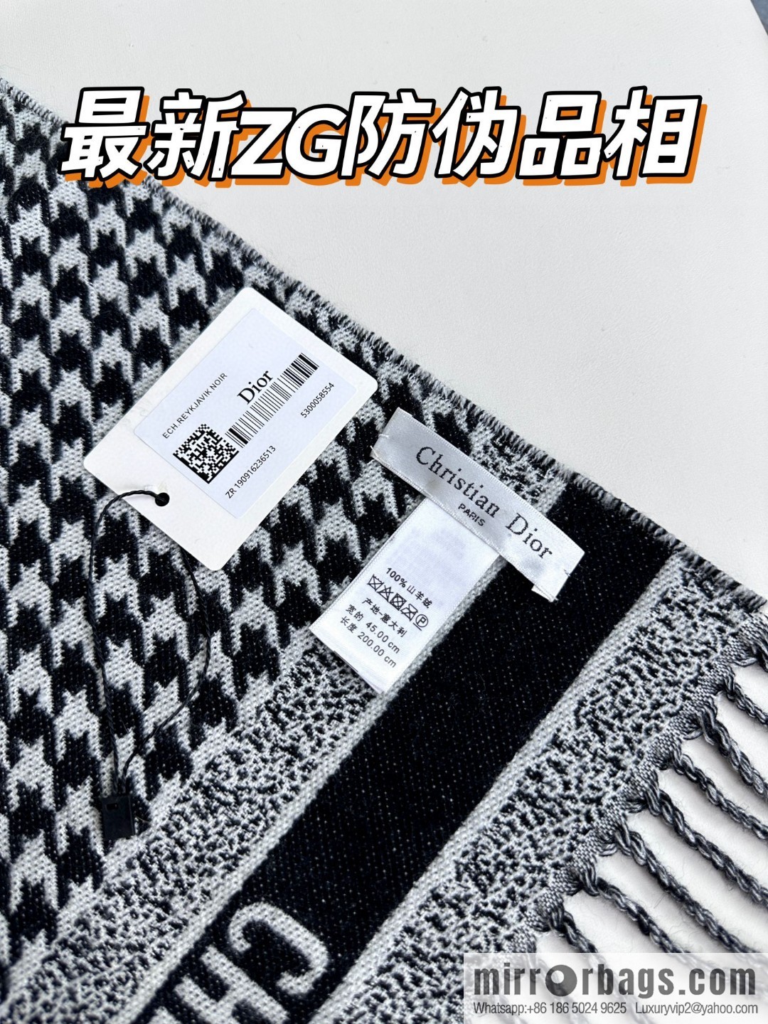 DIOR 2023 Dior's latest classic thousand-bird grid scarf