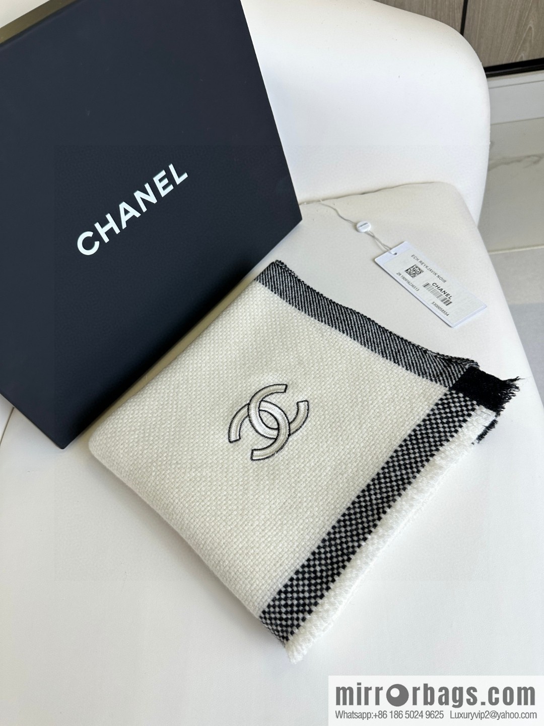 CHANEL Annual Limited Edition Double C Knitted Shawl