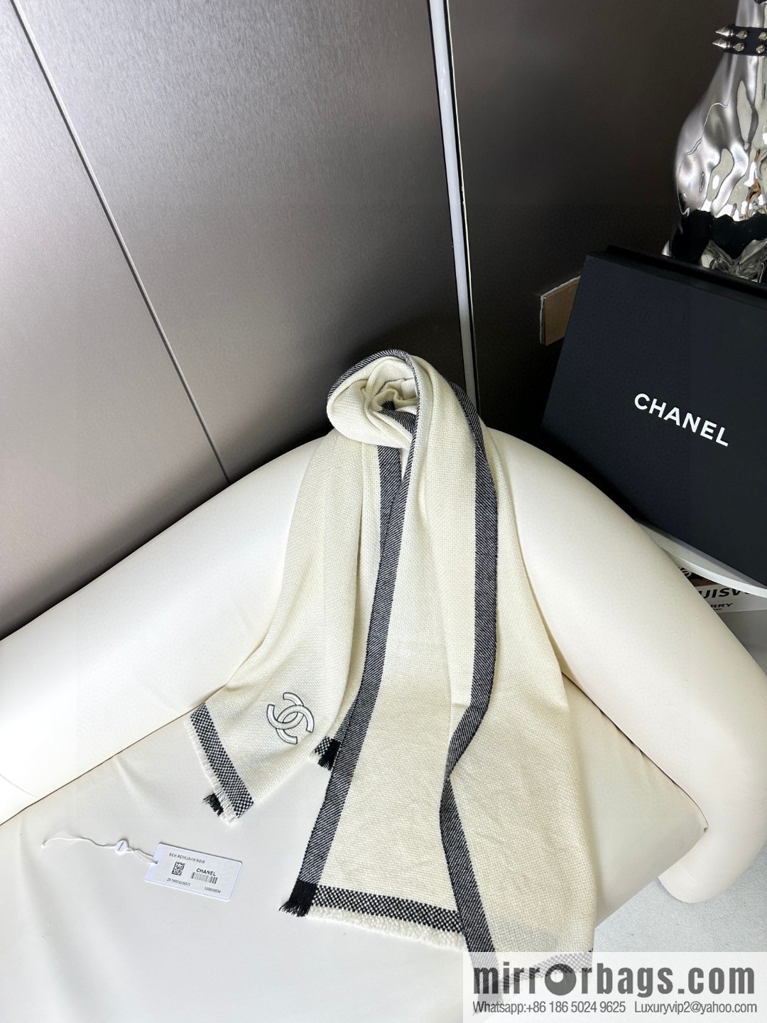 CHANEL Annual Limited Edition Double C Knitted Shawl